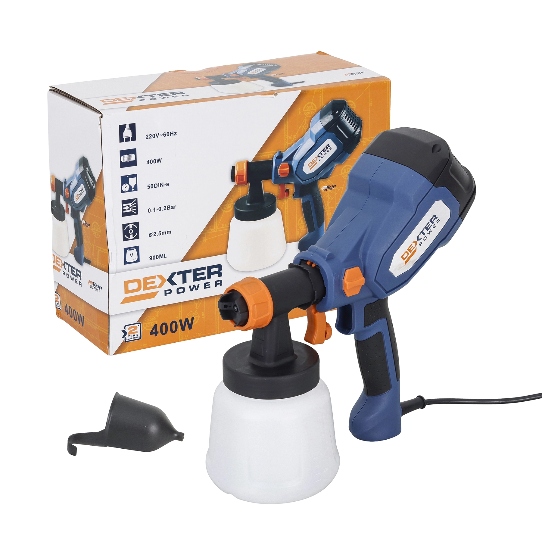 Pistola de Pintura Elétrica 220V 900ml Dexter