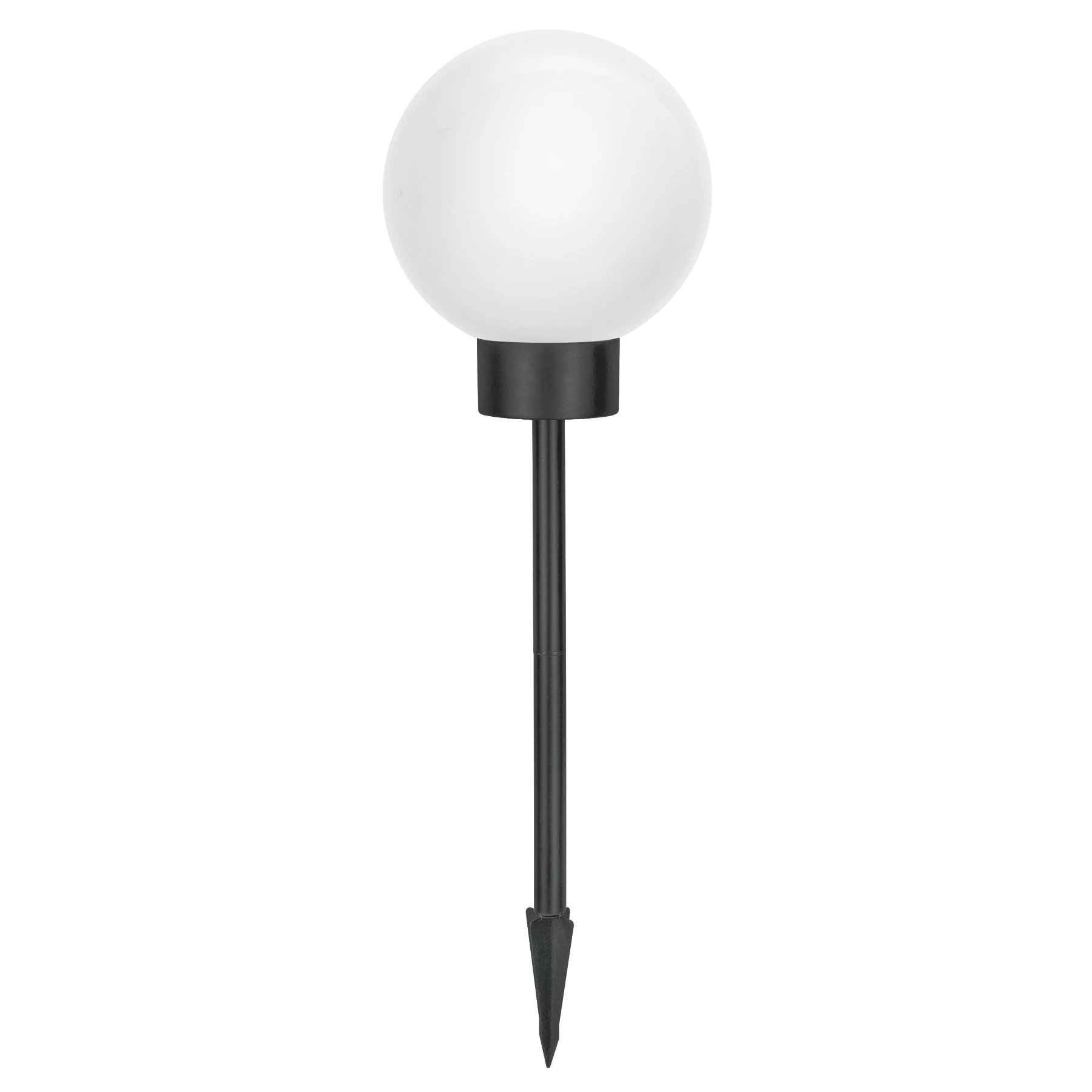 Balizador Solar Redondo Sobrepor Com LED Externo Melao Preto e Branco Luz Branca 0,02W IP44 Inspire