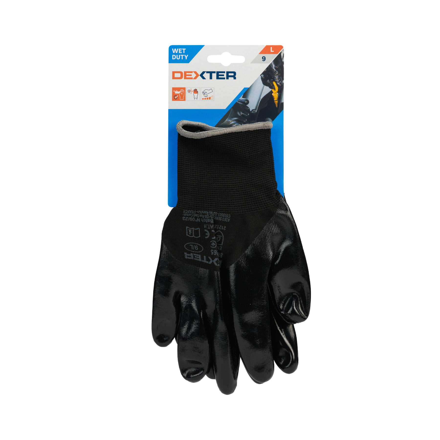 Luva Nitrílica para Proteção Mecânica Grande Dexter com CA