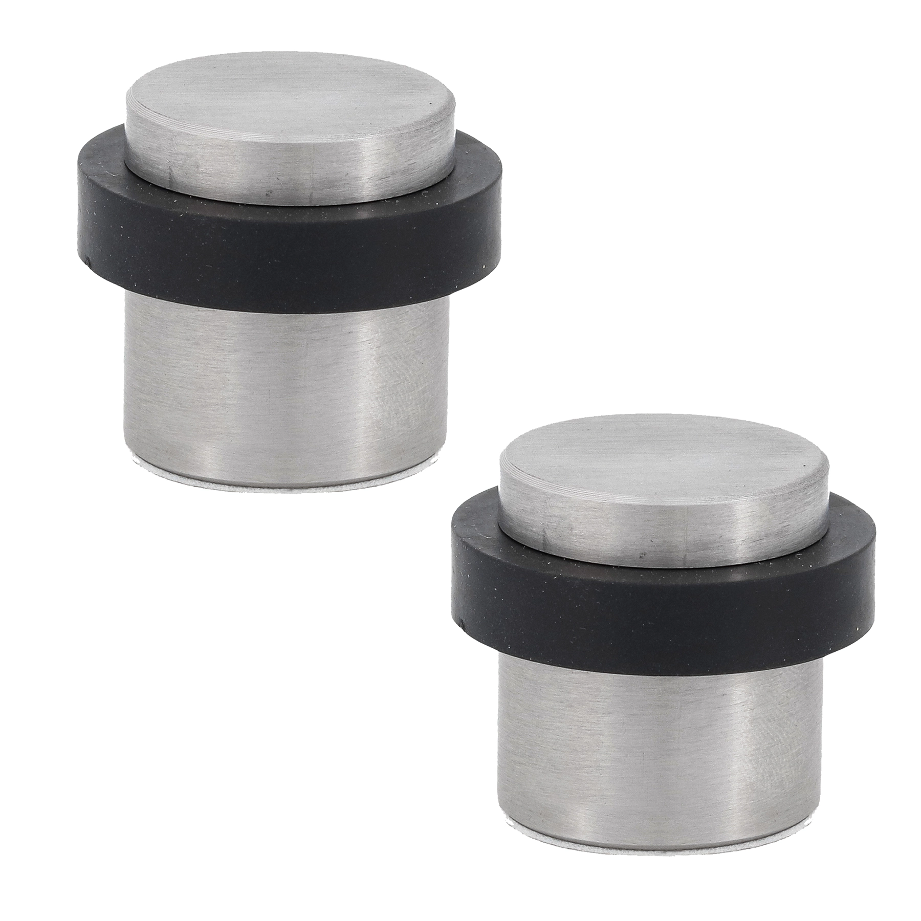 Batedor para Porta Hibrido Parafusar Aço Inox Cinza 2 Peças Inspire
