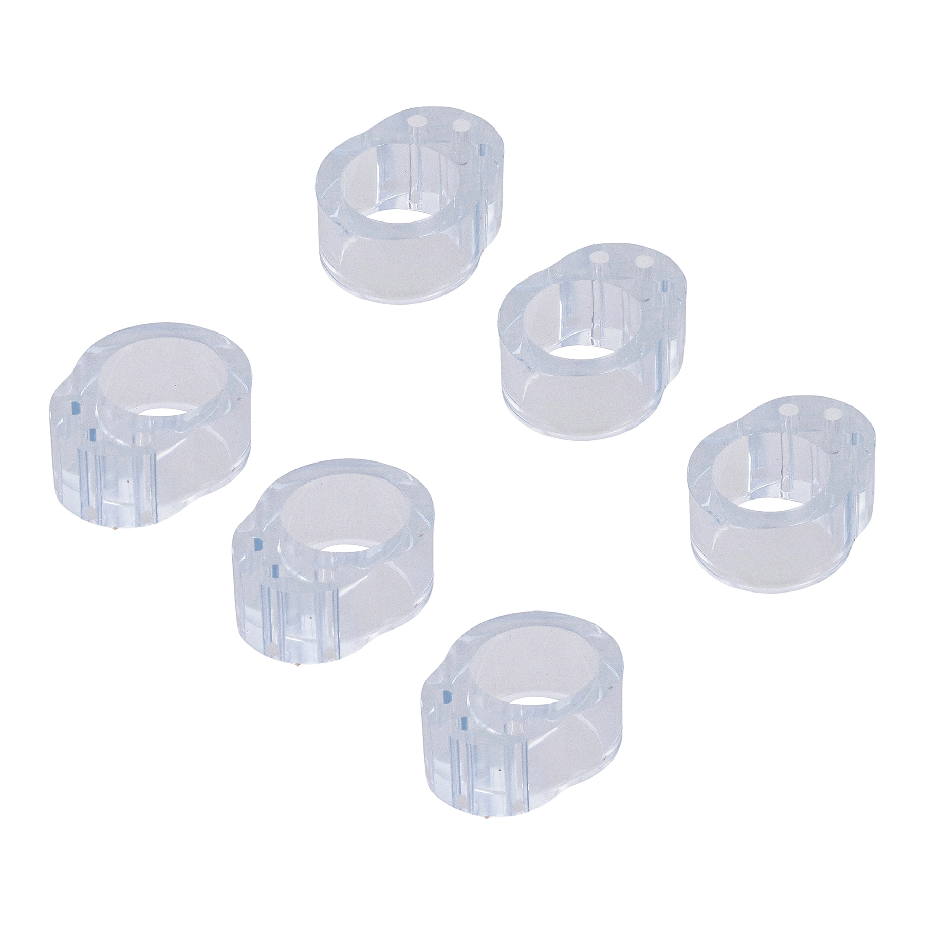 Batedor para Porta Maçaneta Piso PVC Transparente 6 Peças Inspire