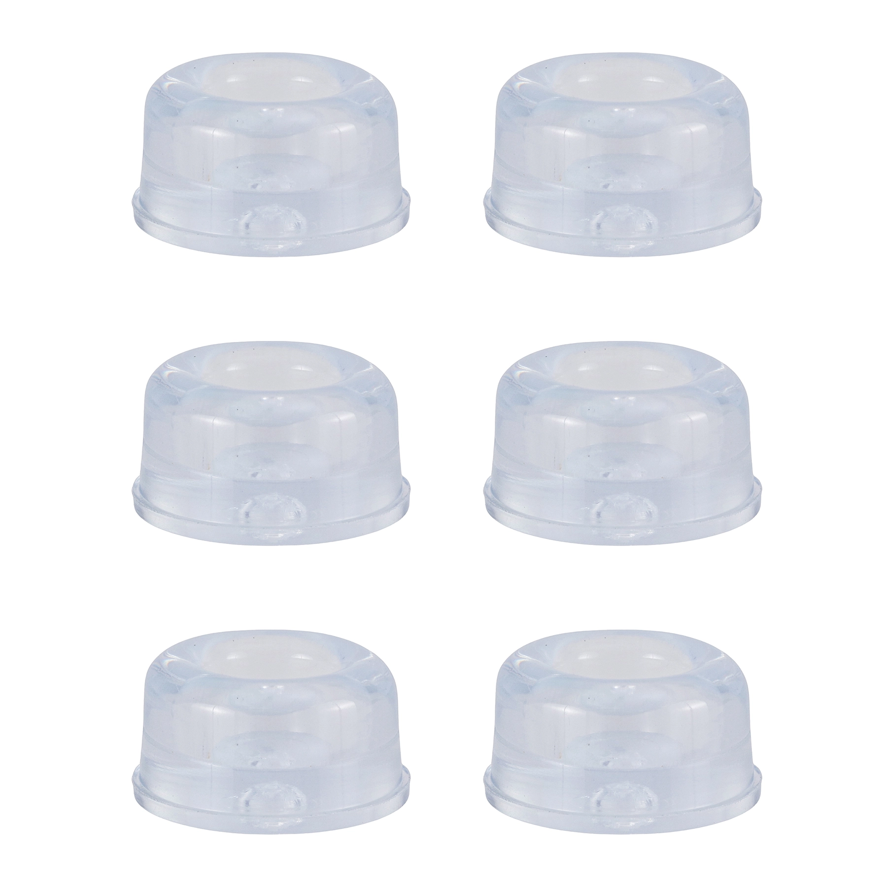 Batedor para Porta Pequeno Autoadesivo PVC Transparente 6 Peças Inspire