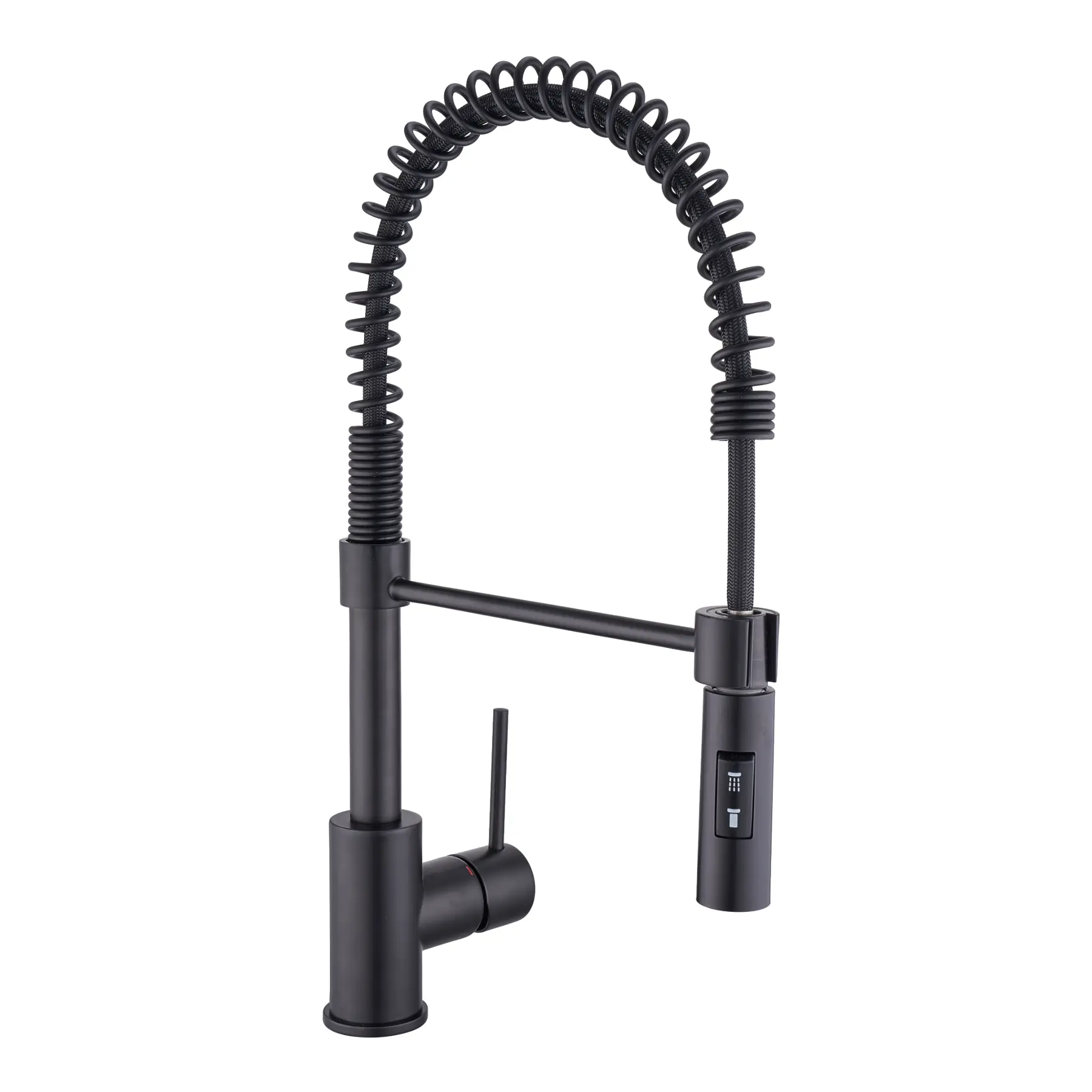 Torneira Monocomando Gourmet de Pia para Cozinha com Bica Alta Flexível Preto Fosco Tomas Delinia