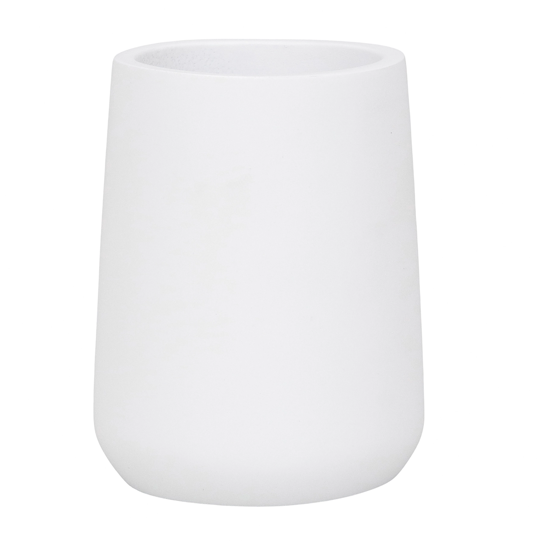 Porta Escova de Dente de Bancada para Banheiro Resina Branco Color Sensea