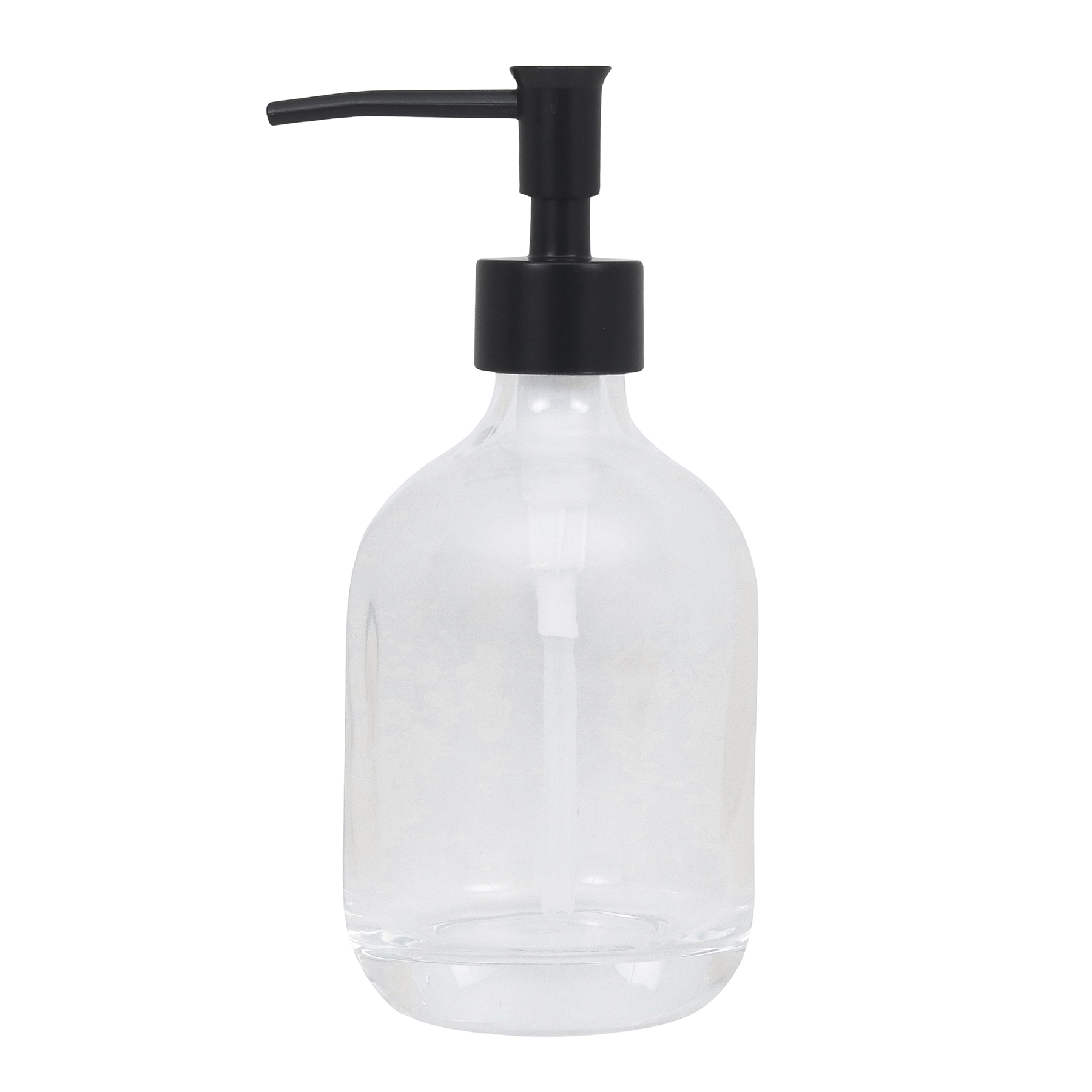 Porta Sabonete Líquido de Bancada para Banheiro 350ml Vidro Transparente Studio Sensea