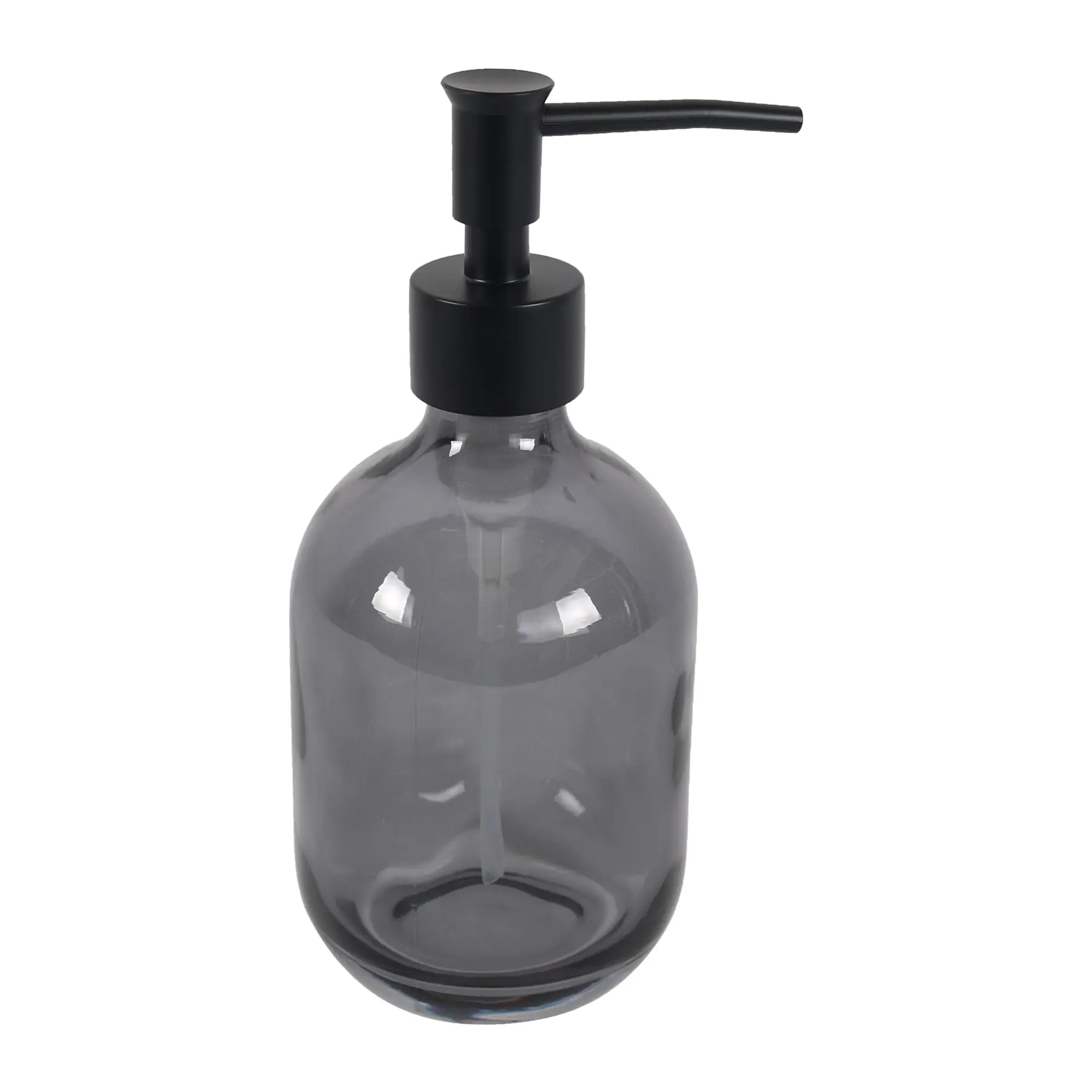 Porta Sabonete Líquido de Bancada para Banheiro 350ml Vidro Fumê Studio Sensea