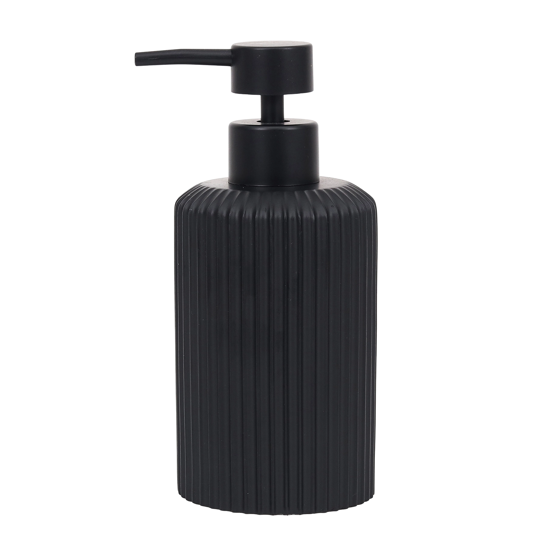 Porta Sabonete Líquido de Bancada para Banheiro 370ml Resina Preto Glamour Sensea