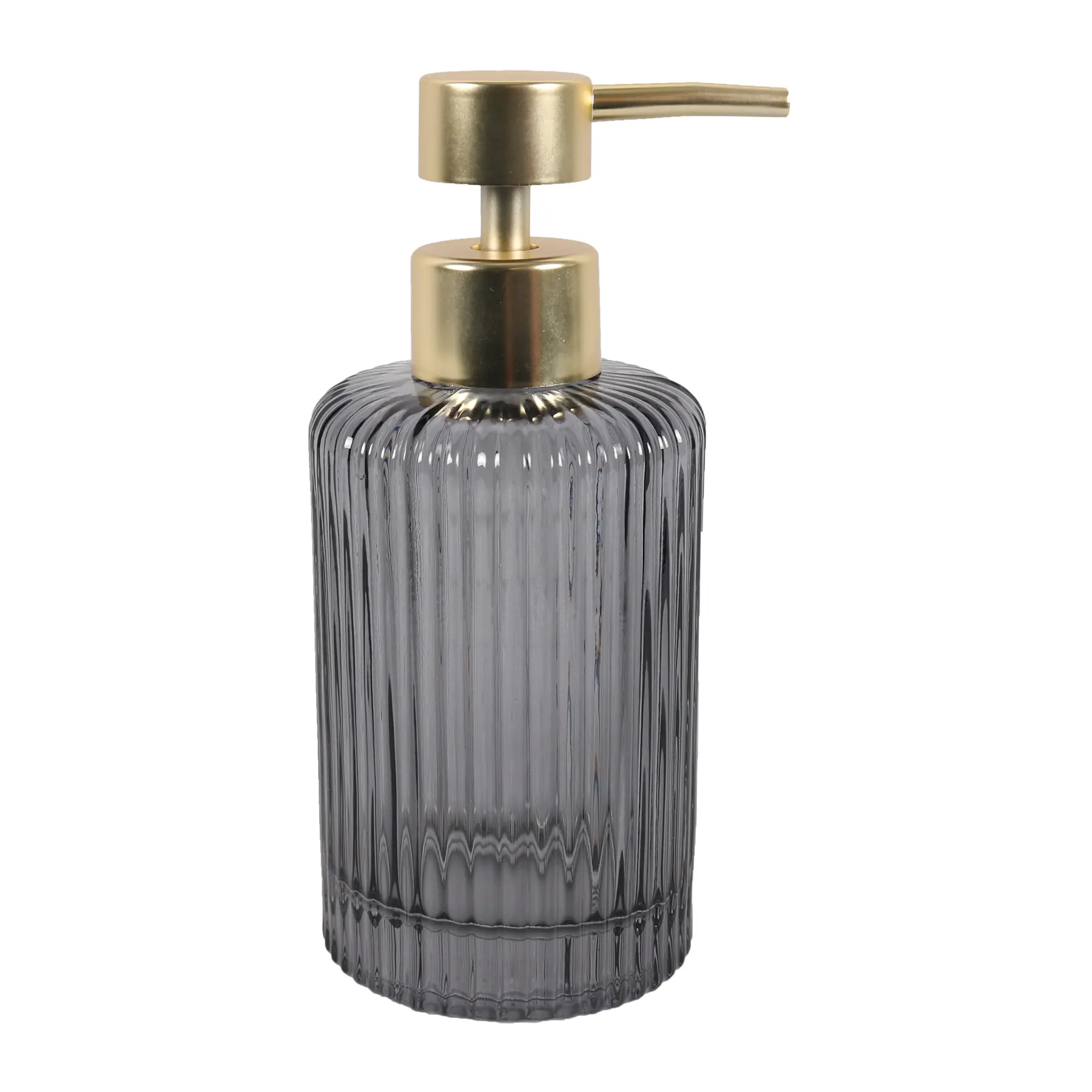 Porta Sabonete Líquido de Bancada para Banheiro 270ml Vidro Fumê Gatsby Sensea
