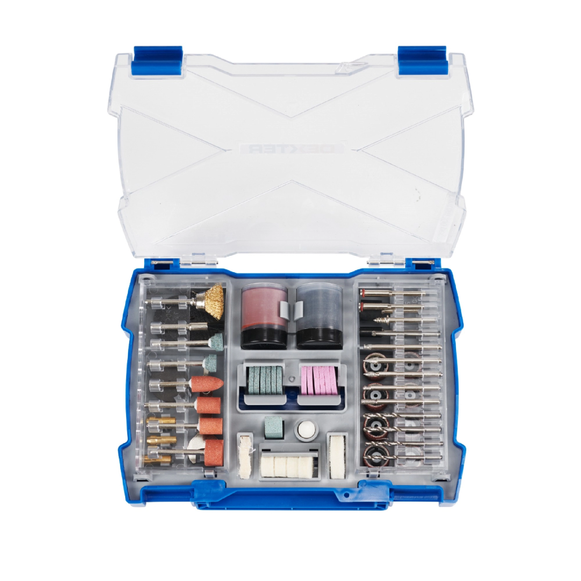 Conjunto de Acessórios com 100 Peças Universal para Miniferramentas Dexter