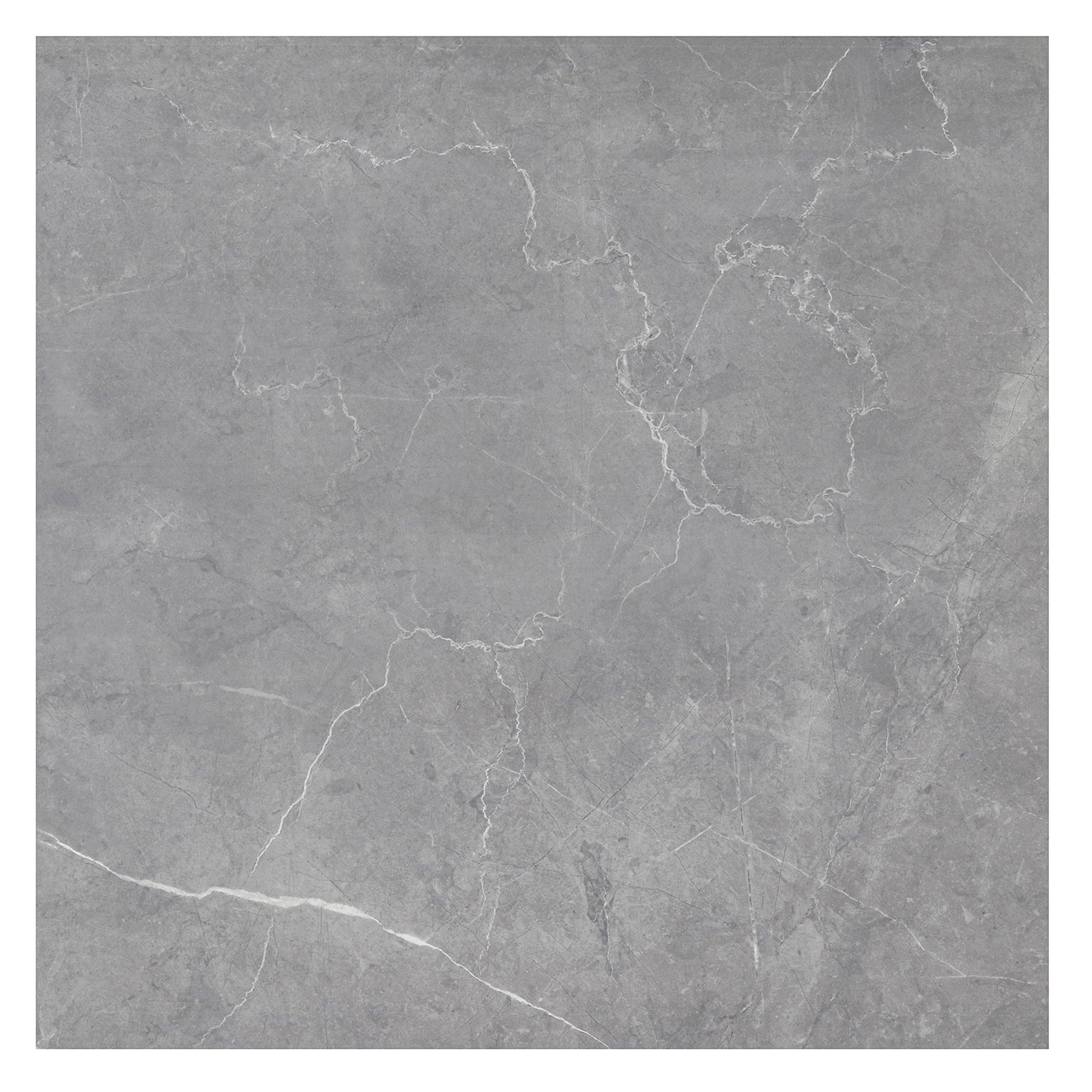 Porcelanato Marmorizado Polido Borda Reta Interno 90x90cm Kanali Gray Artens