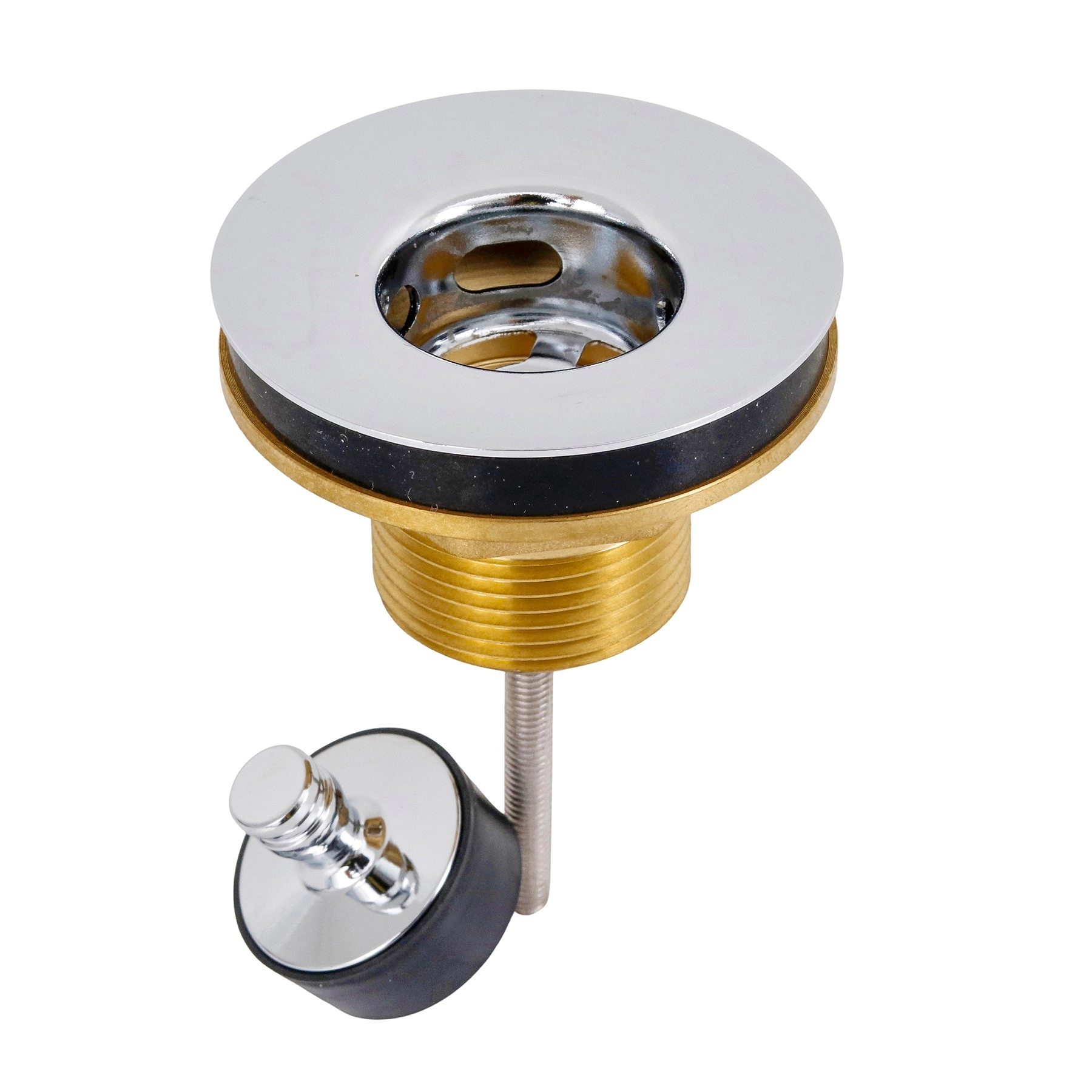 Válvula Para Pia de Banheiro Cromada Sem Drenagem 7/8" Ajustável CWBR06 Equation