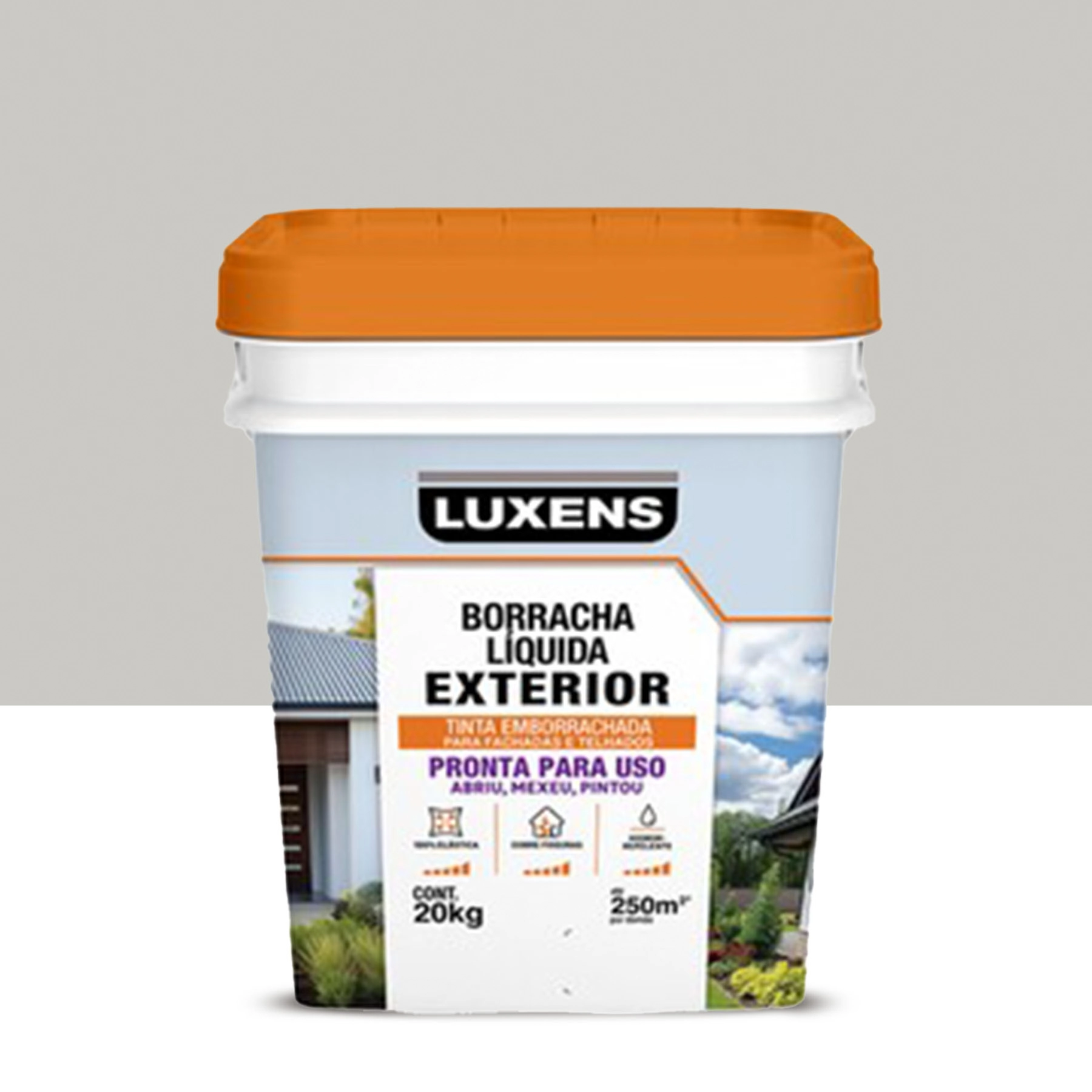 Tinta Emborrachada Fosco Standard Externo Crômio 20Kg Luxens