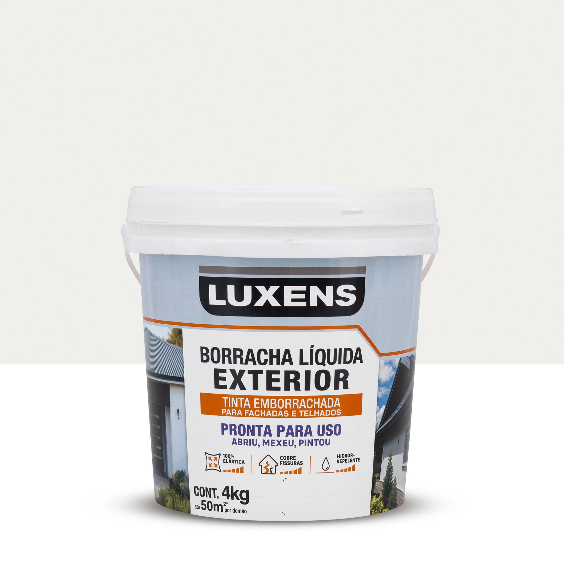 Tinta Emborrachada Fosco Standard Externo Branco 4Kg Luxens
