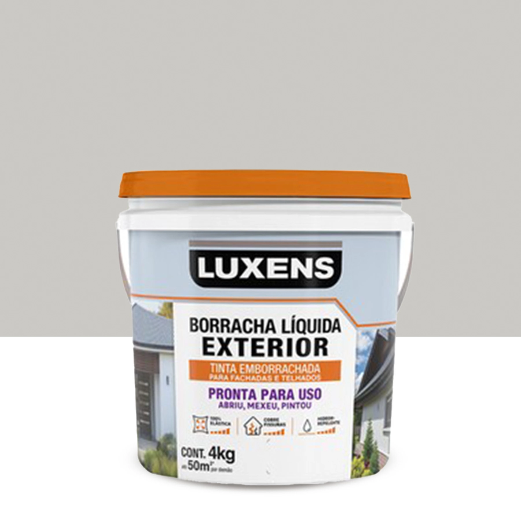 Tinta Emborrachada Fosco Standard Externo Crômio 4Kg Luxens