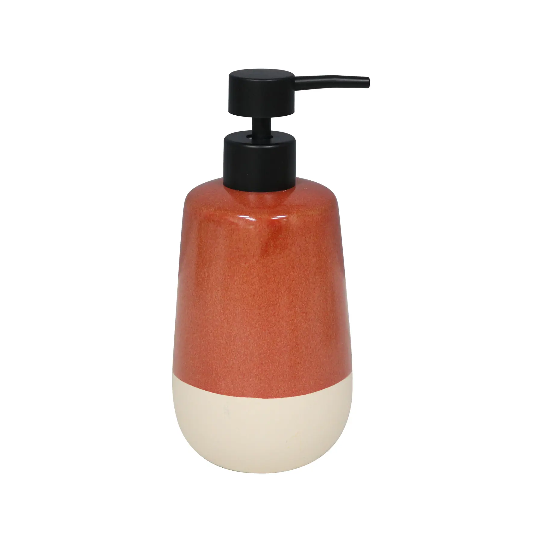 Porta Sabonete Líquido de Bancada para Banheiro 240mL Cerâmica Terra Glaze Sensea