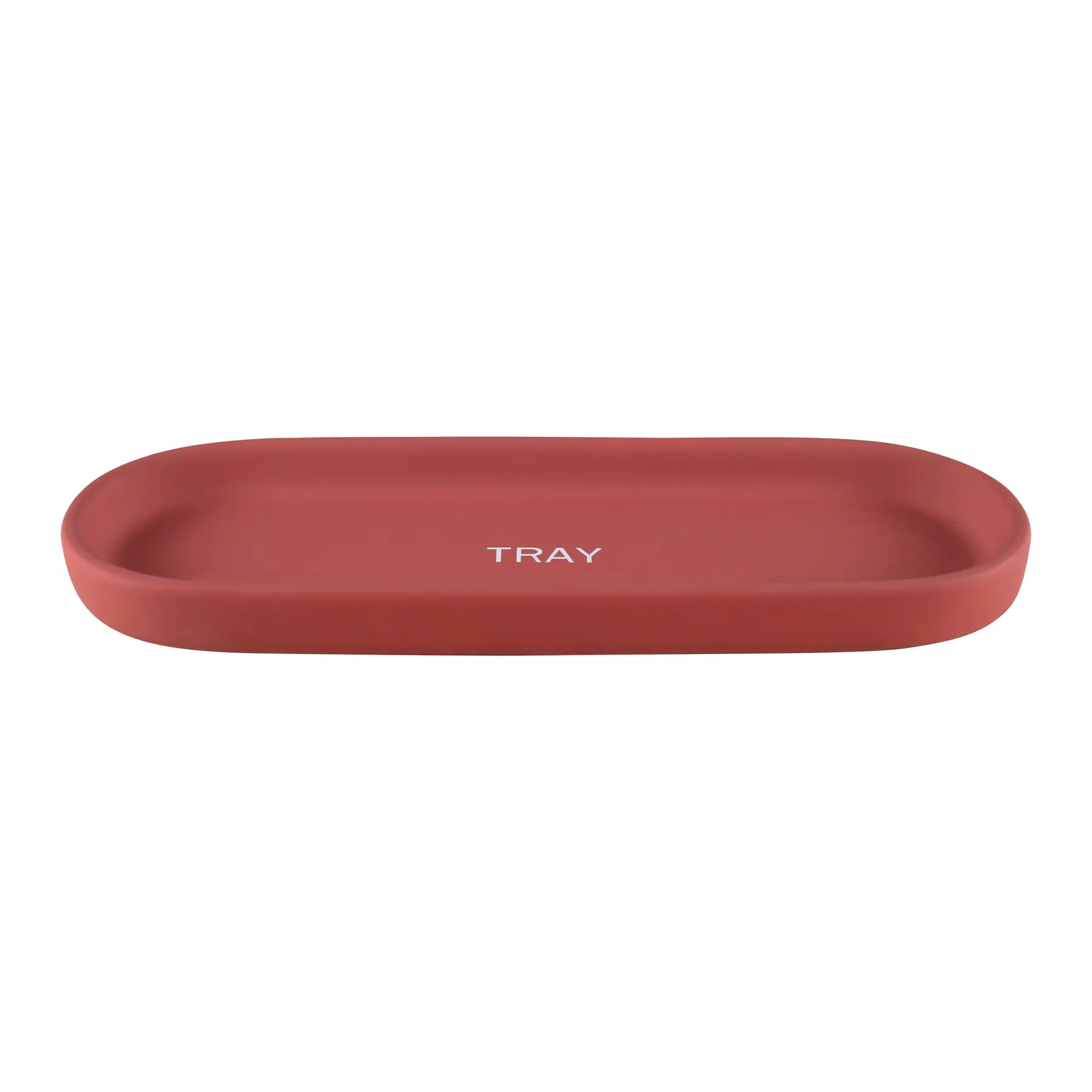 Bandeja de Cerâmica Bistro Vermelho 2,5x9,4x25,7cm Soft Sensea