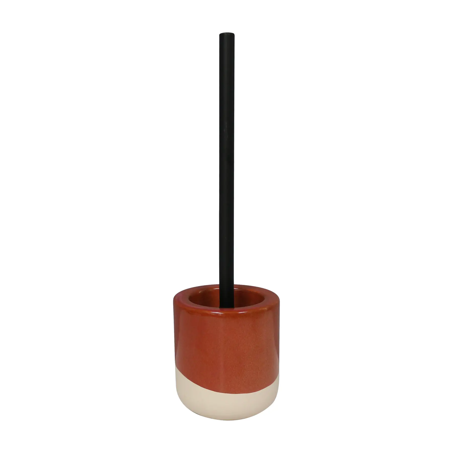 Escova Sanitária Plástico e Cerâmica Glaze Terracota Sensea