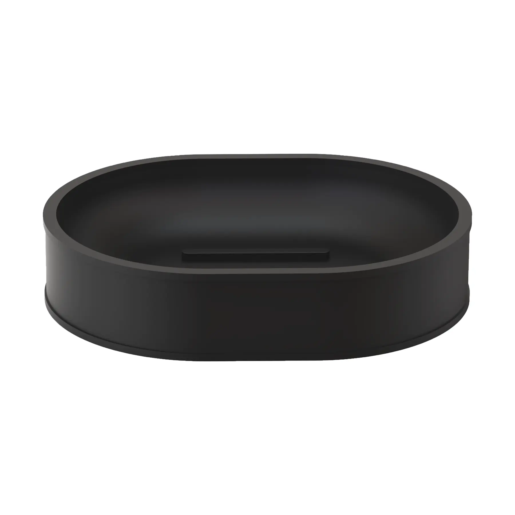 Saboneteira de Bancada para Banheiro Plástico Preto Essential Sensea