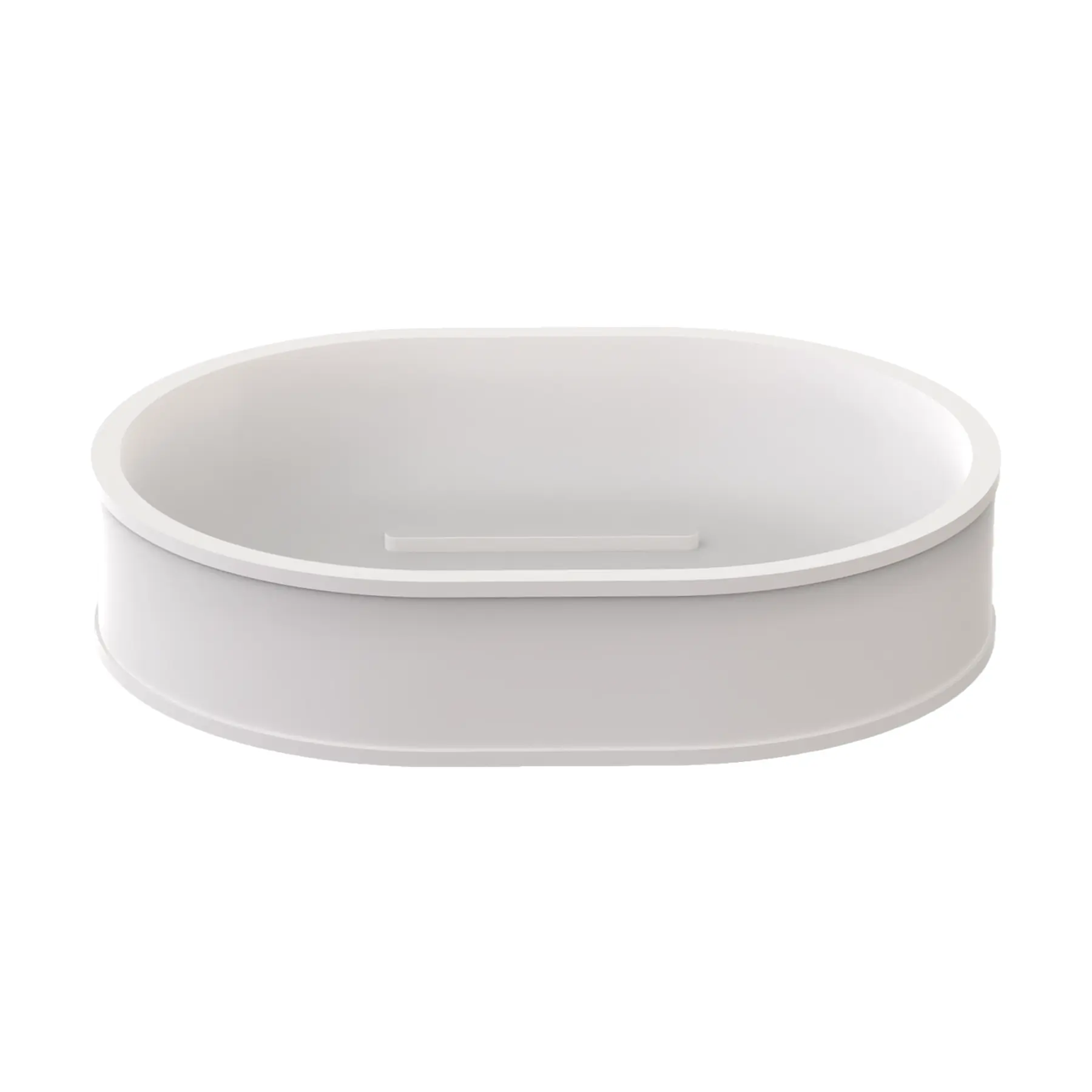 Saboneteira de Bancada para Banheiro Plástico Branco Essential Sensea
