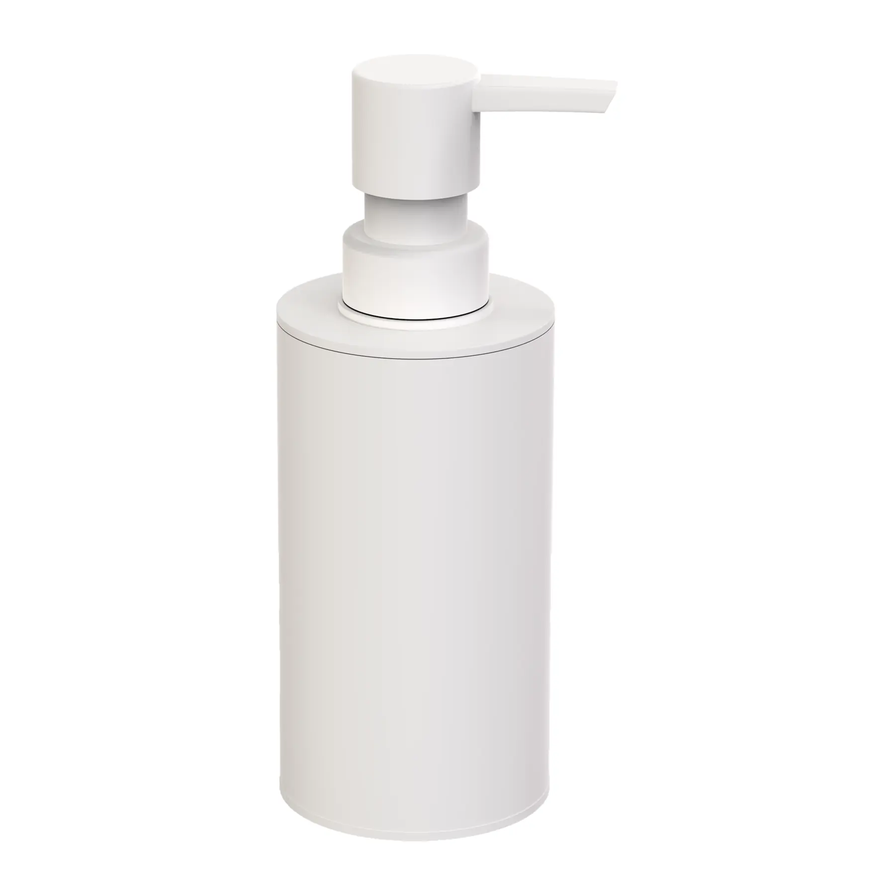 Porta Sabonete Líquido de Bancada para Banheiro 230mL Plástico Branco Matt Sensea