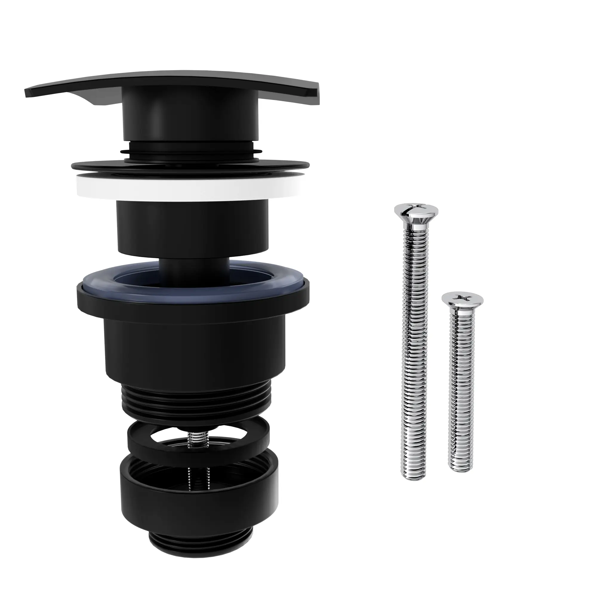Válvula Para Pia de Banheiro Preta Quadrada 7/8" Ajustável CWA7-BR Equation