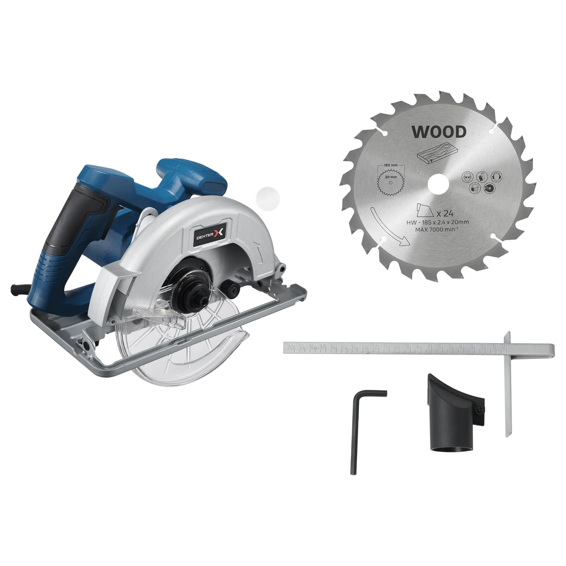 Serra Circular Dexter DP6 Elétrica para Madeira 7" 1300W 127V (110V)