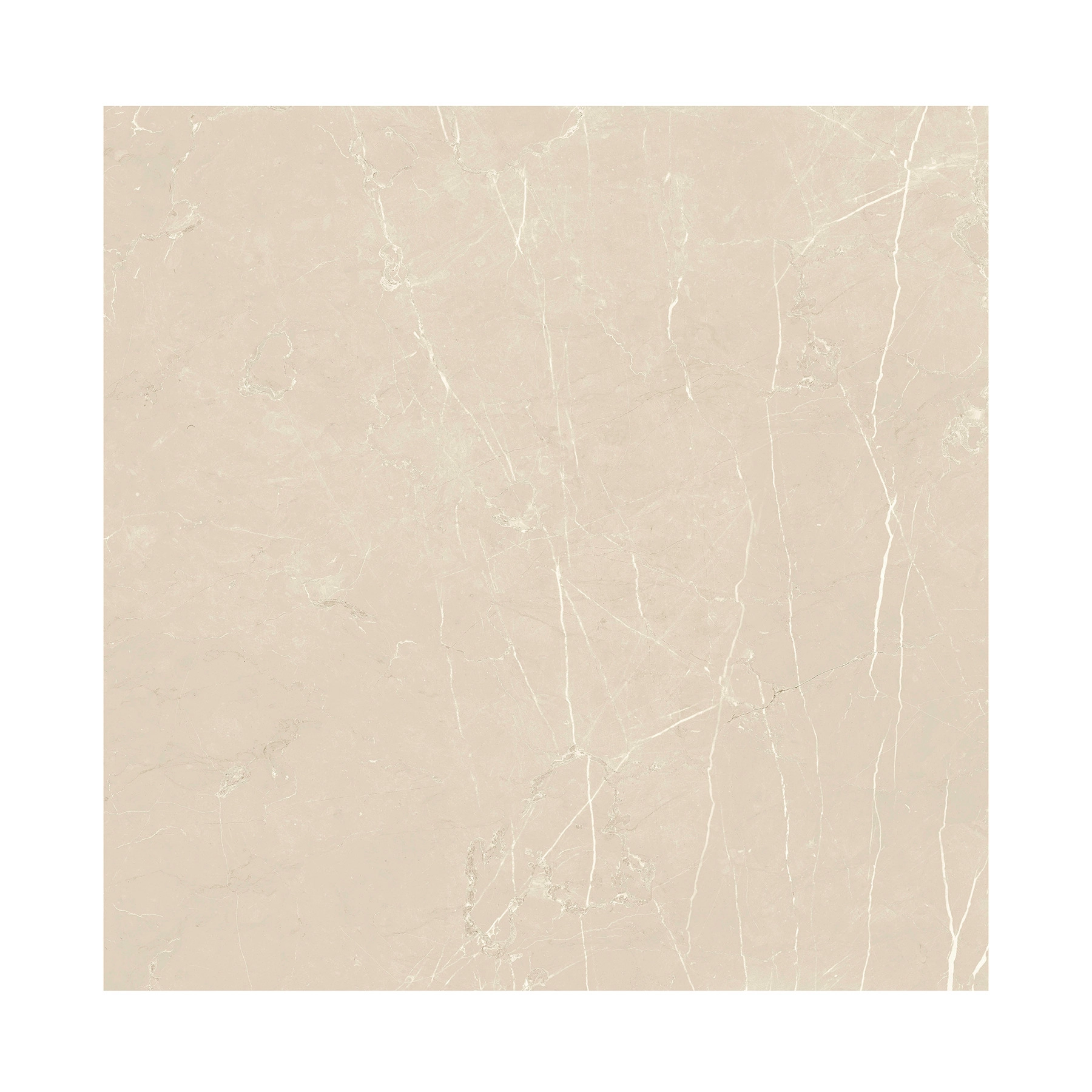 Porcelanato Marmorizado Polido Borda Reta Interno 90x90cm Kanali Beige Artens