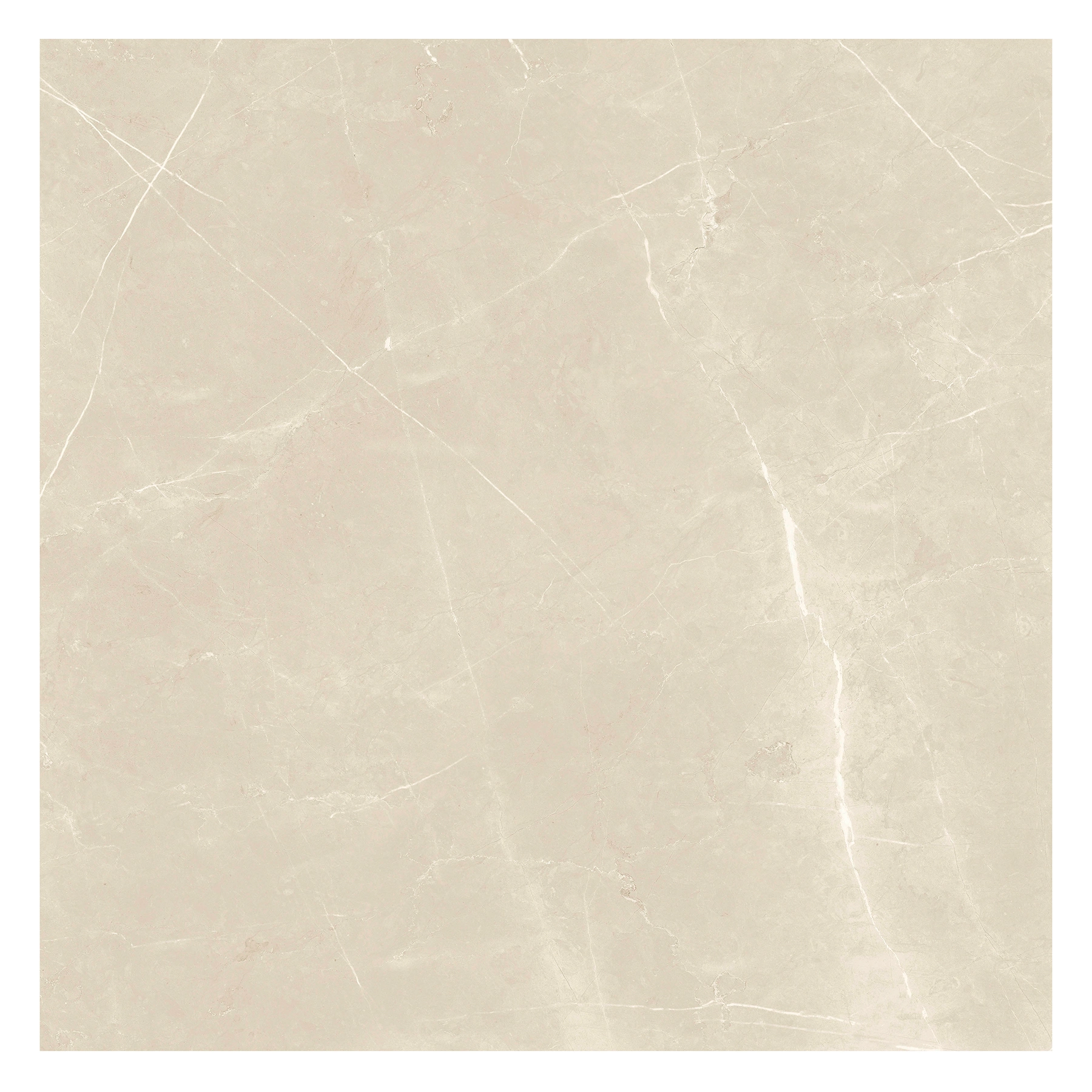 Porcelanato Marmorizado Acetinado Borda Reta Interno 91x91cm Kanali Beige Artens