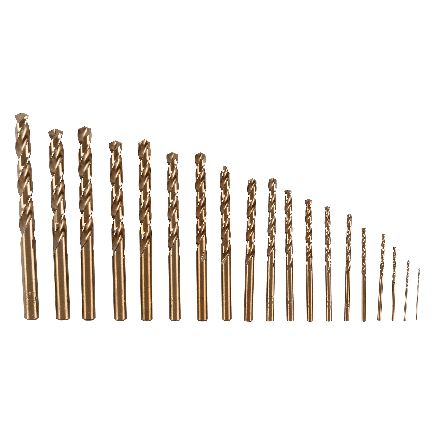 Jogo de Brocas Aço Rápido encaixe Cilíndrico para Metal 1 a 10mm 19 Peças Dexter Pro