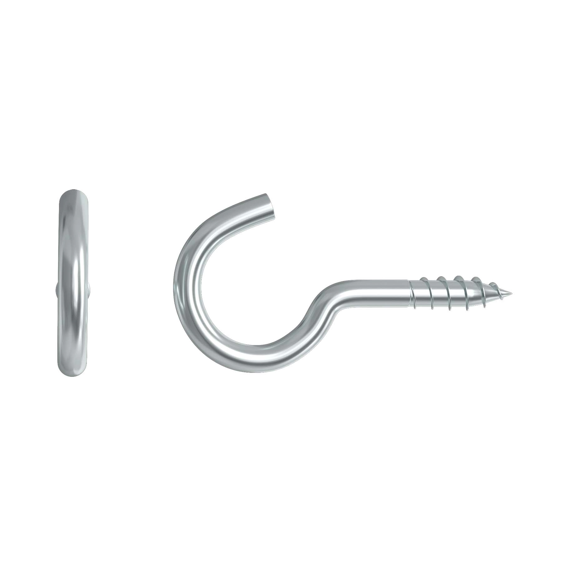 Parafuso de Gancho Aço Prata 3x16mm 15 unidades Standers