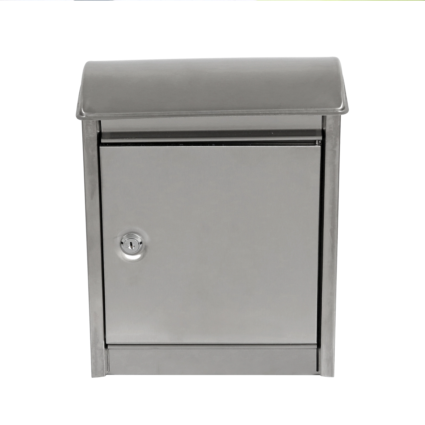 Caixa de Correio com Fechadura para Muro Aço Inox Prata 33x26x8cm