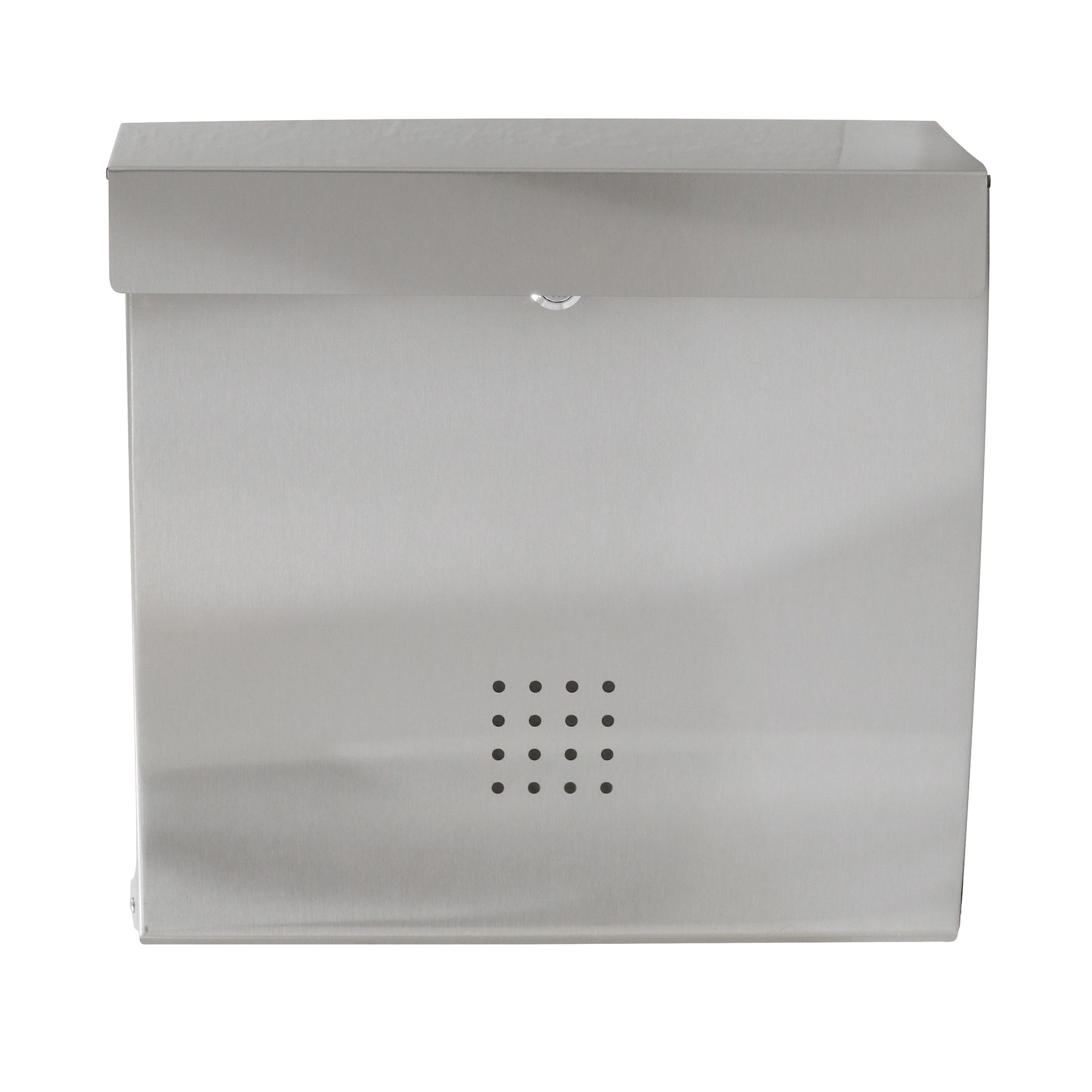 Caixa de Correio com Fechadura  para Muro Aço Inox Prata 35x35x11cm