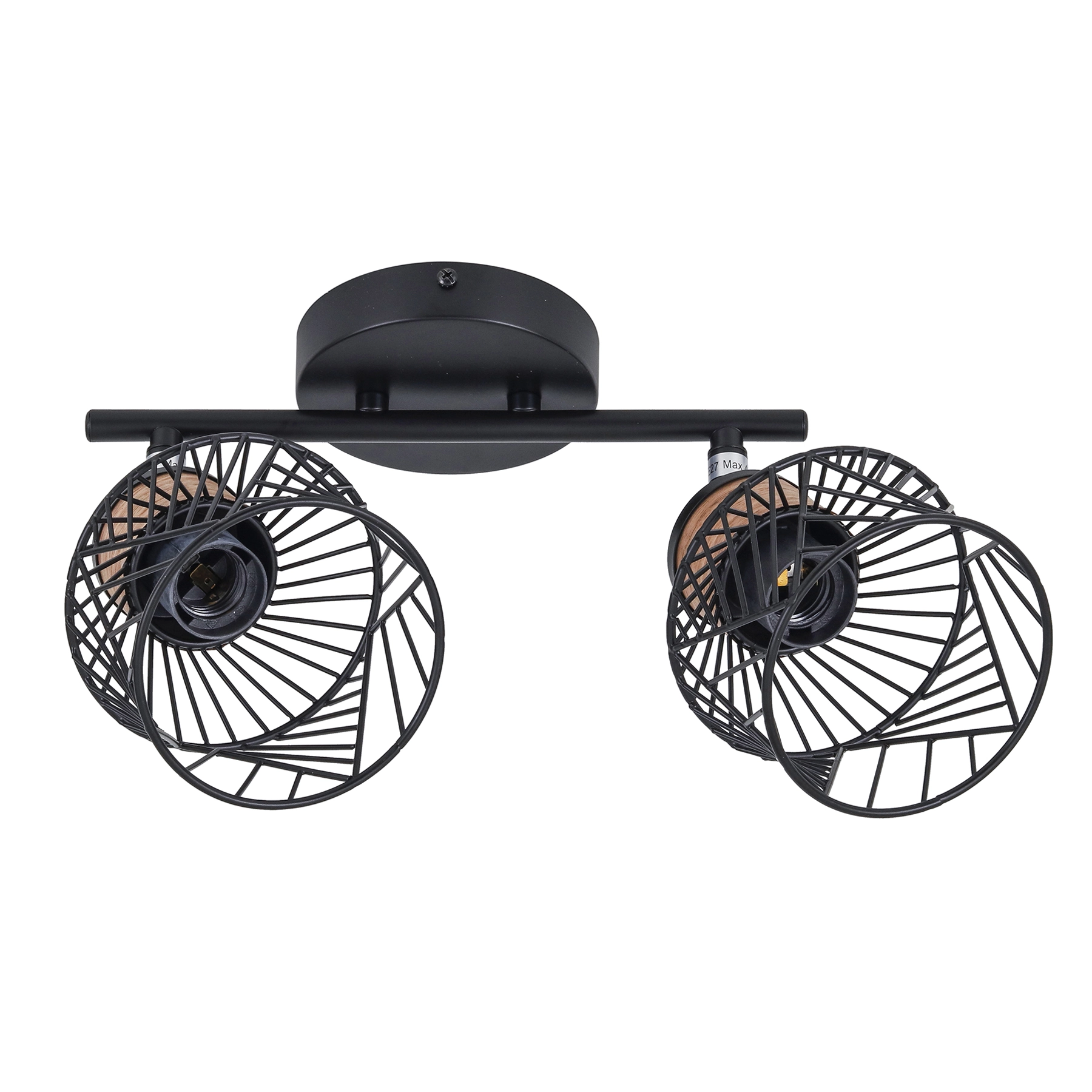 Spot de Sobrepor 2 Lâmpadas Kanel Preto IP20