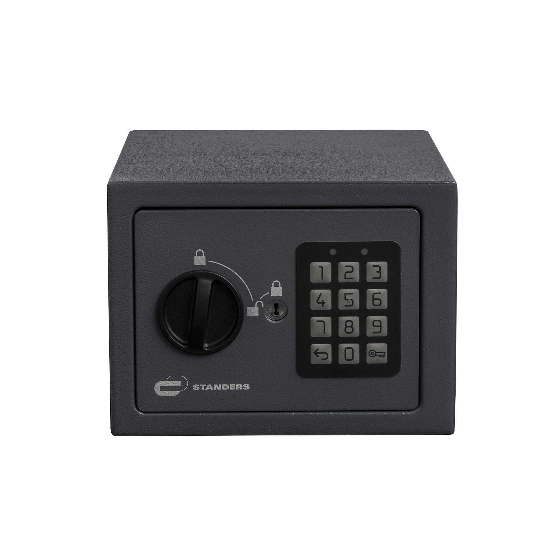 Cofre Digital Senha e Chave 4,2L 15x20x15cm Aço Cinza