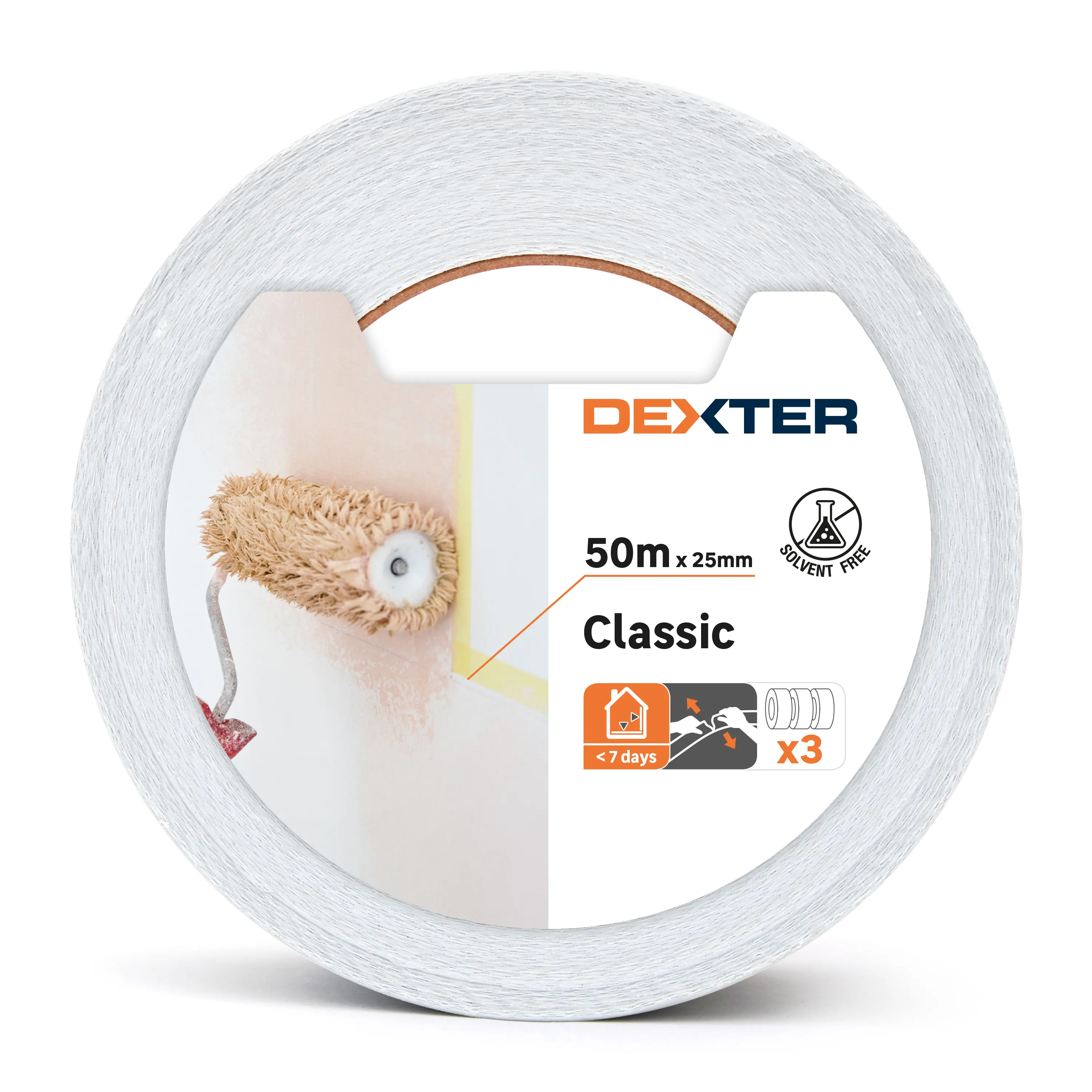 Kit Com 3 Fitas Crepes Brancas 25mmx50m Dexter