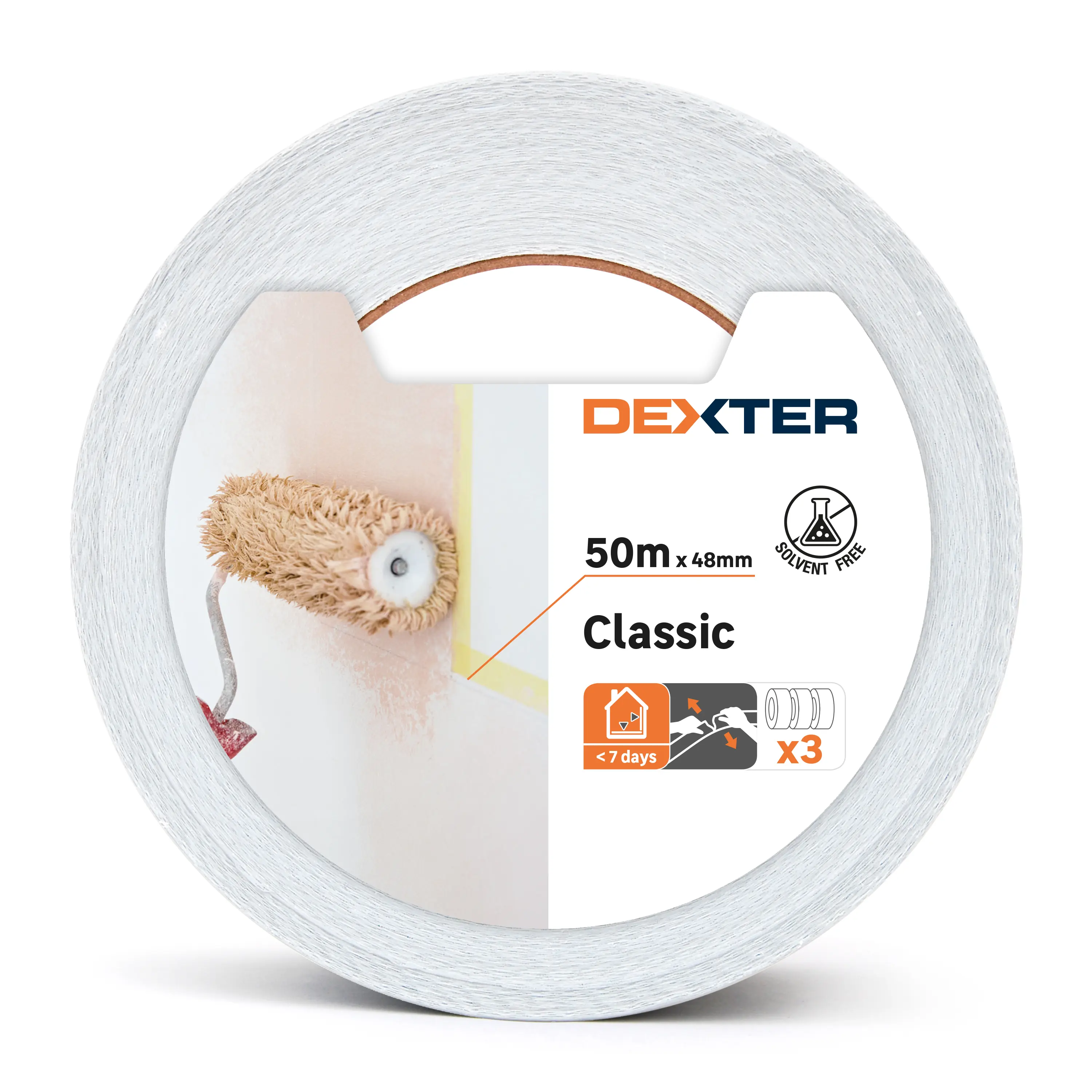 Kit Com 3 Fitas Crepes Brancas 48mmx50m Dexter