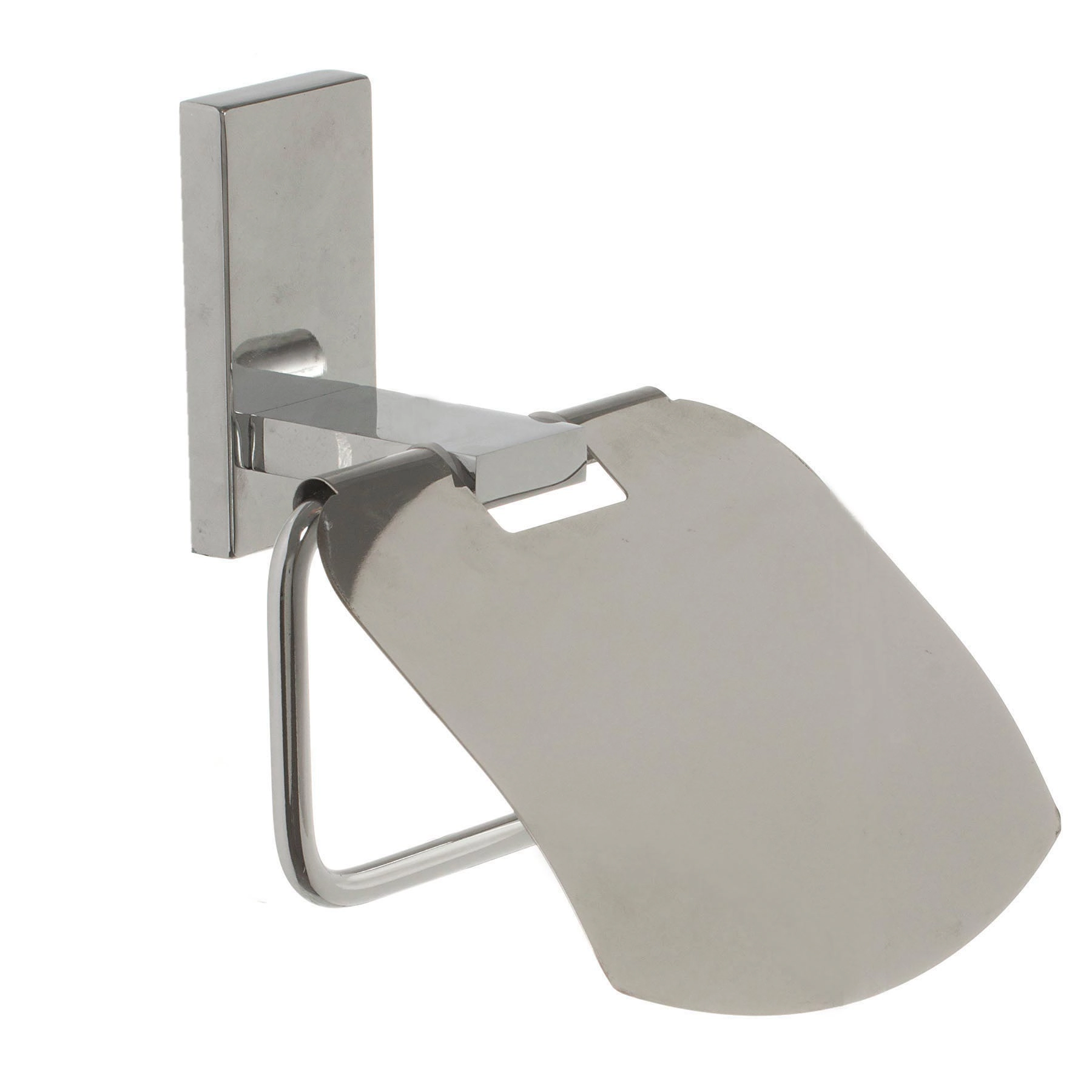 Porta Papel Higiênico de Parede Metal Cromado Santiago Importado