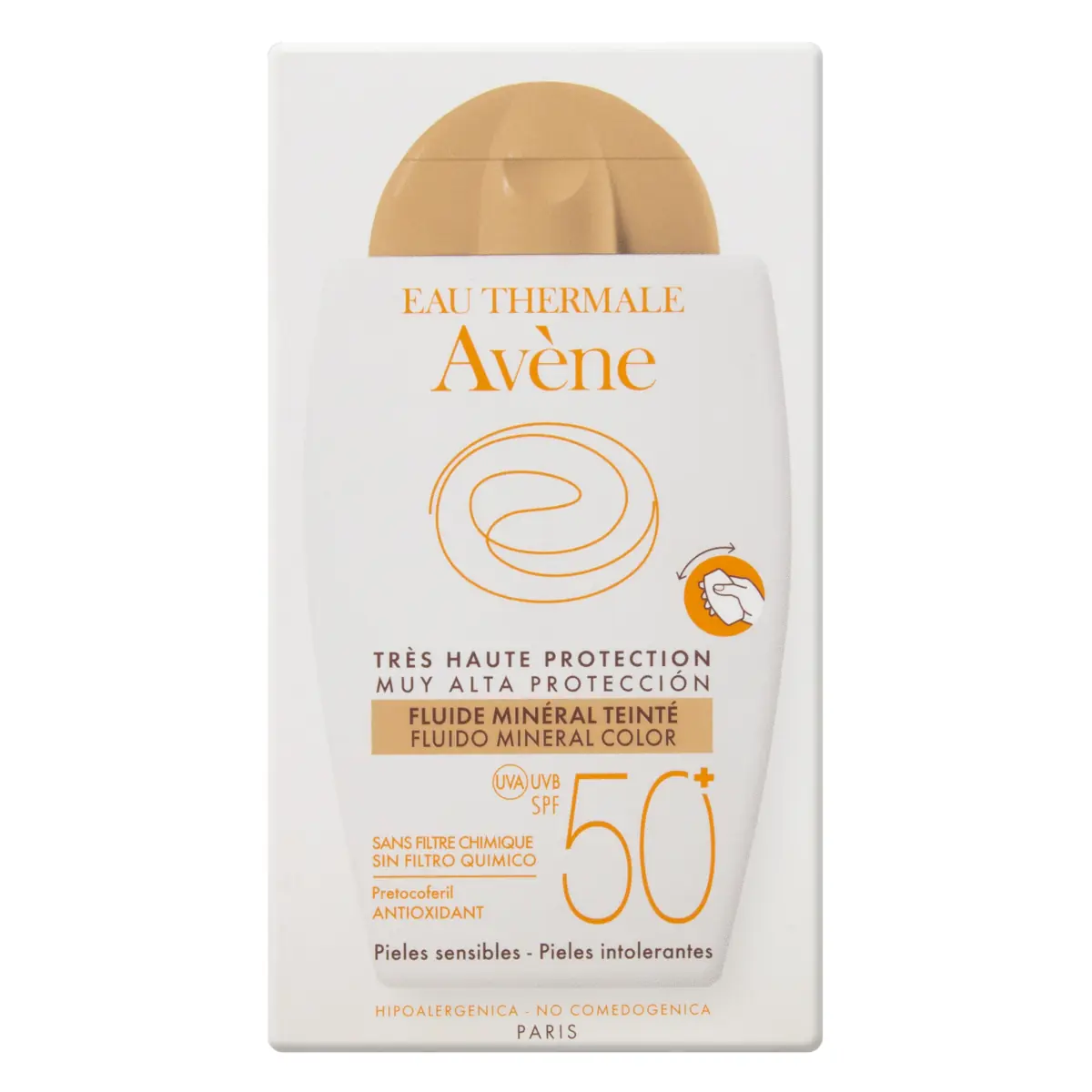 Fluido Mineral Com Cor Fps 50 Sem Perfume Eau Thermale Avène Caixa 40ml