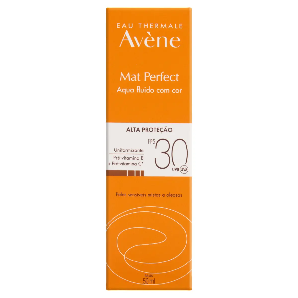 Protetor Solar Mat Perfect Com Cor Fps 30 Sem Perfume Eau Thermale Avène Caixa 50ml