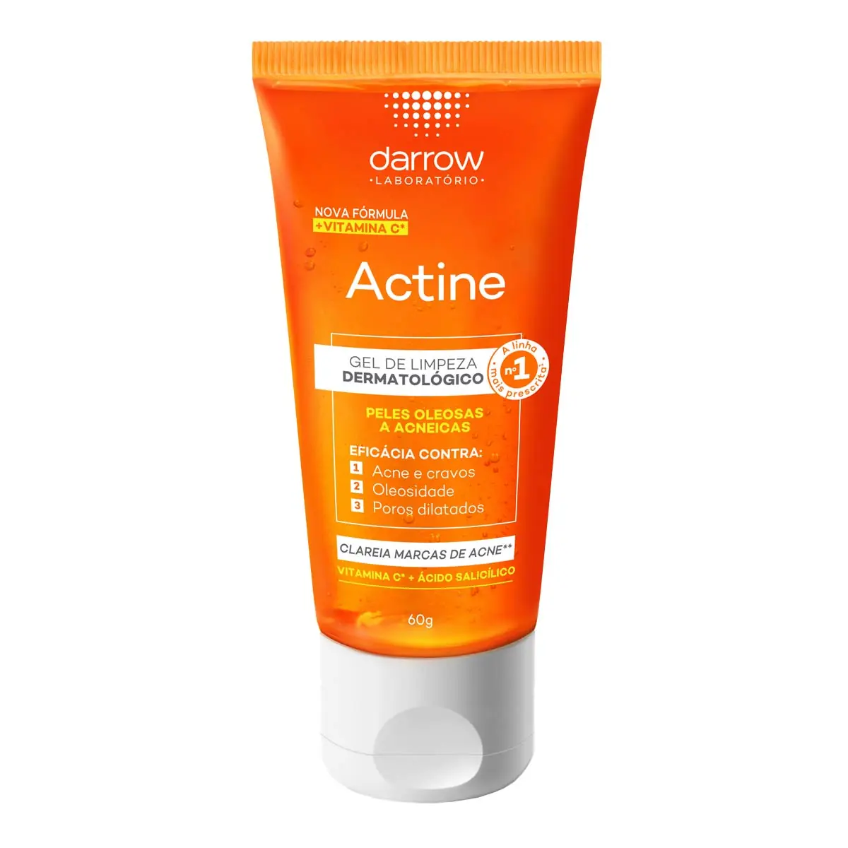 Actine Sabonete Líquido Vit C, Pele Oleosa A Acneira, Darrow 60g, Laranja