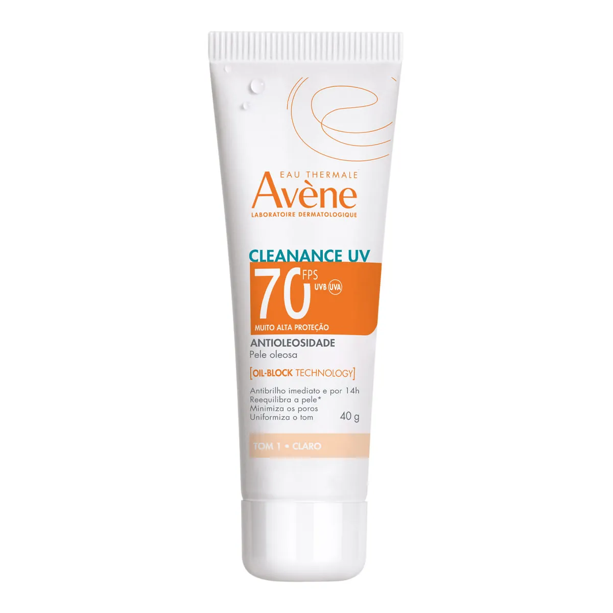 Protetor Solar Antioleosidade Fps 70 1 Claro Eau Thermale Avène Cleanance Uv Bisnaga 40g