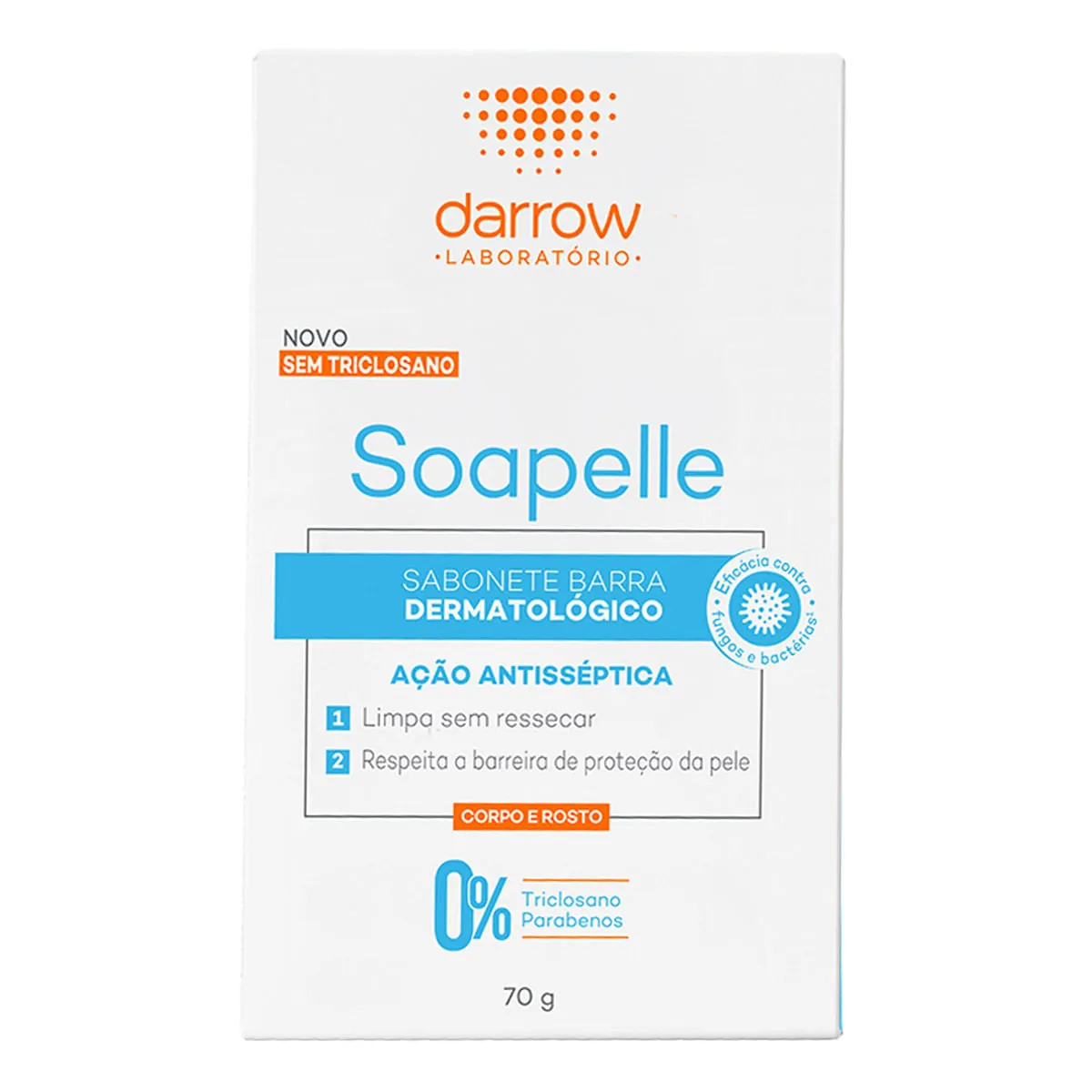 Sabonete Barra Antisséptico Darrow Soapelle Caixa 70g