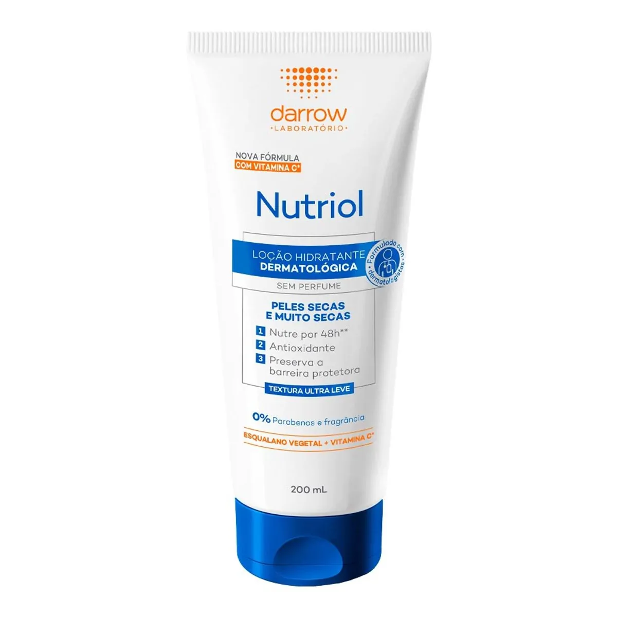 Hidratante Loção Sem Perfume Darrow Nutriol Bisnaga 200ml
