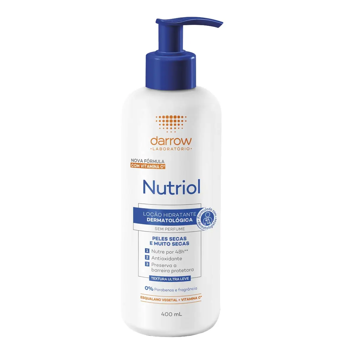 Hidratante Loção Sem Perfume Darrow Nutriol Frasco 400ml