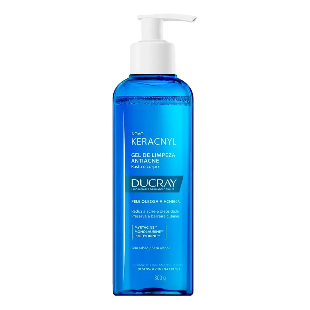 Gel De Limpeza Antiacne Corpo E Rosto Ducray Keracnyl Frasco 300g