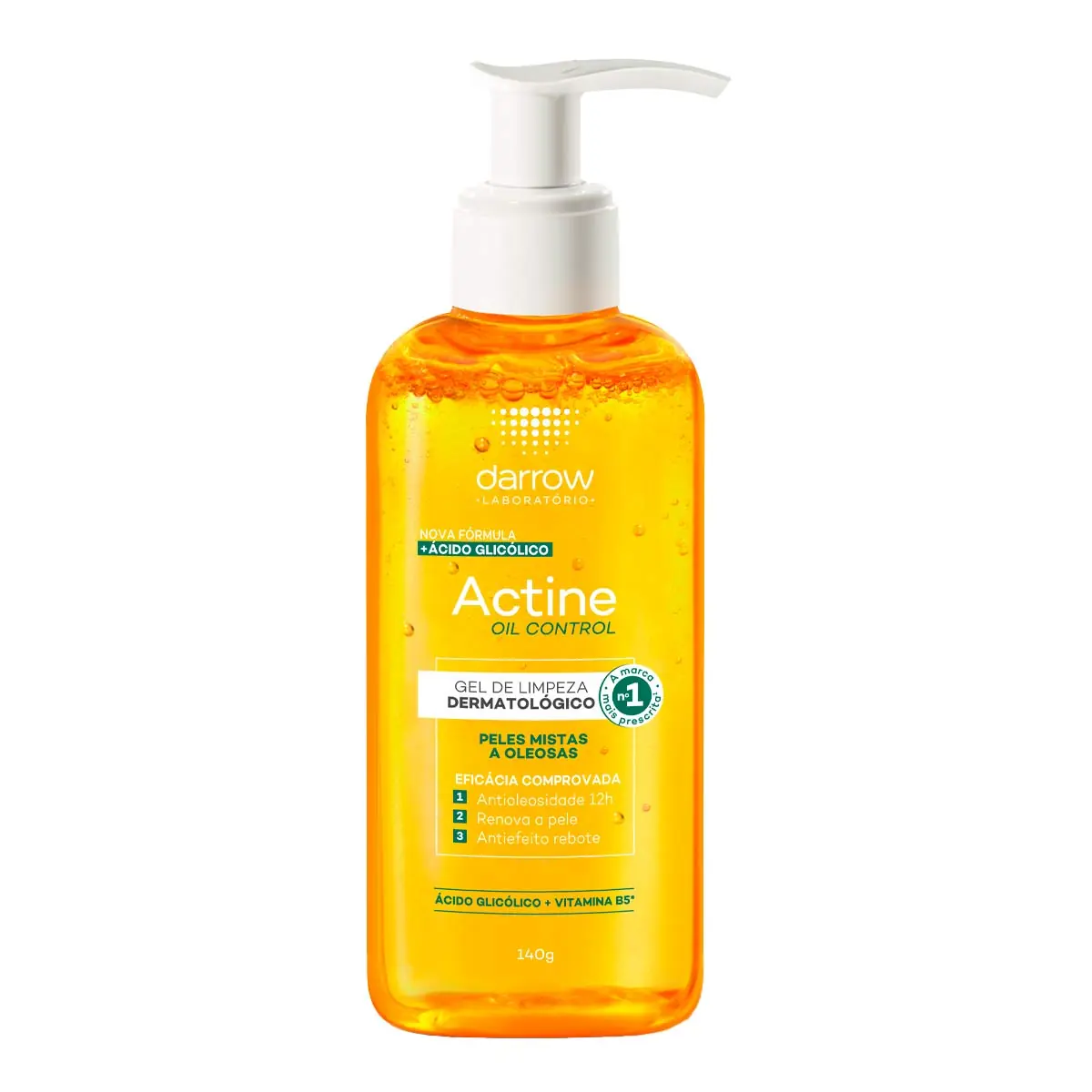 Gel De Limpeza Dermatológico Facial Darrow Actine Oil Control Frasco 140g