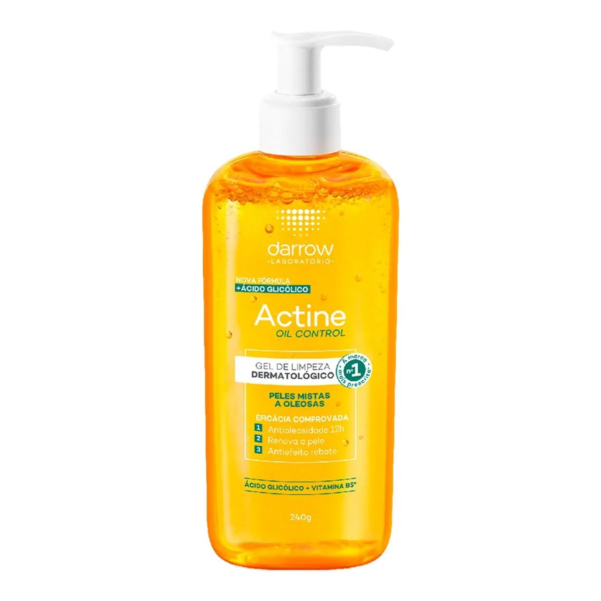 Gel De Limpeza Dermatológico Facial Darrow Actine Oil Control Frasco 240g