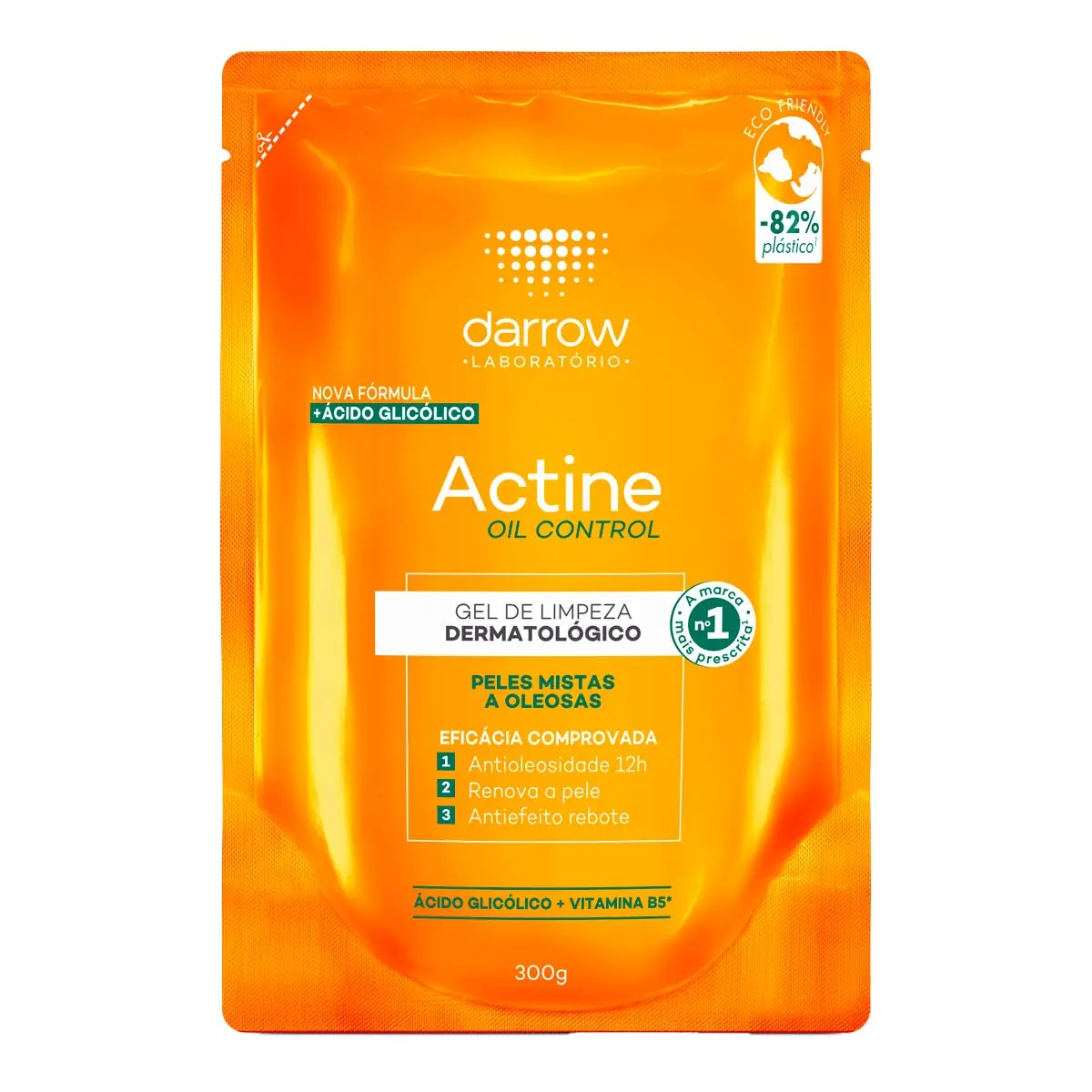 Gel De Limpeza Dermatológico Facial Darrow Actine Oil Control Frasco 300g Refil