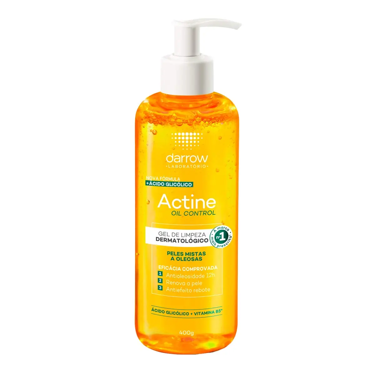 Gel De Limpeza Dermatológico Facial Darrow Actine Oil Control Frasco 400g