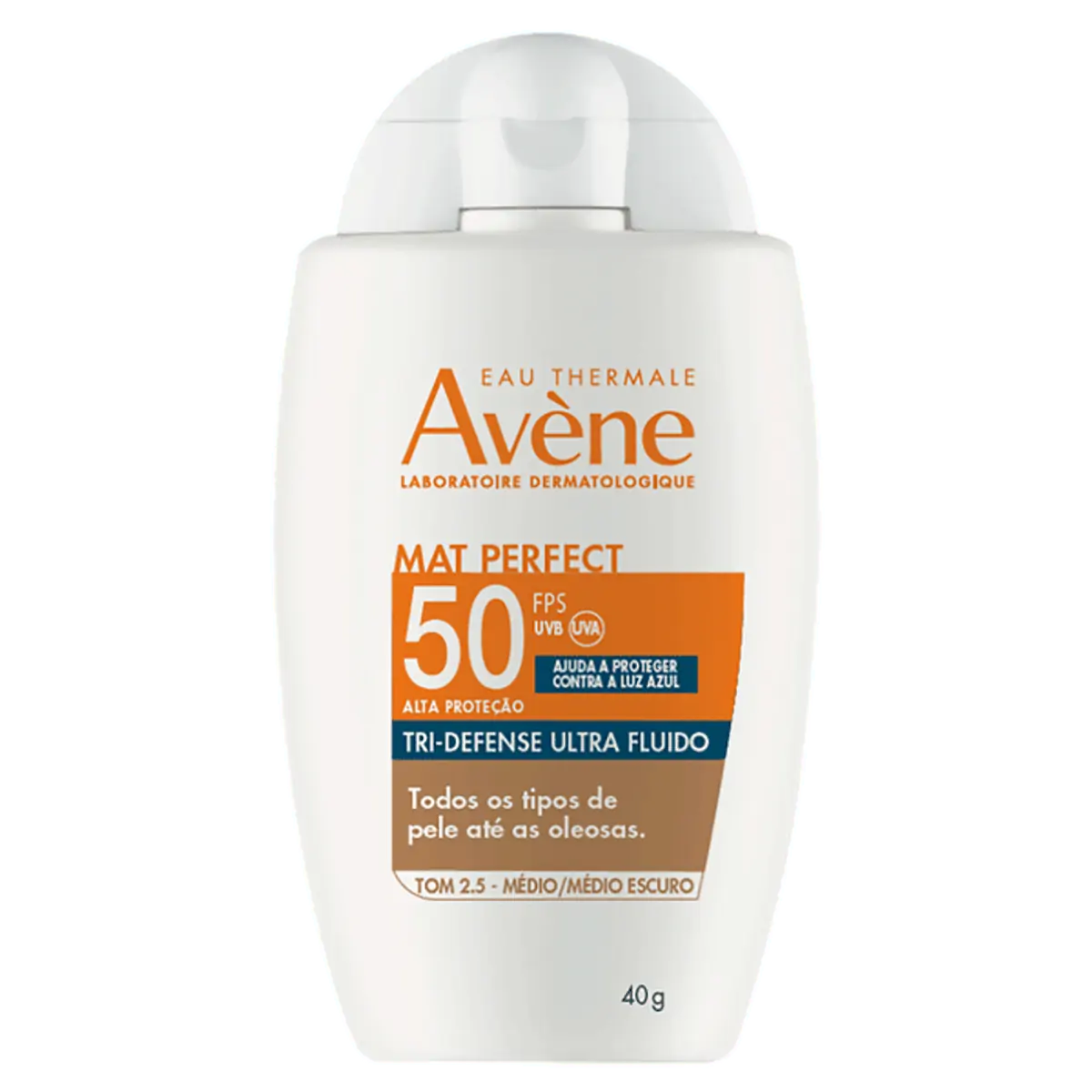 Protetor Solar Mat Perfect Com Cor Médio/médio Escuro Fps 50 Eau Thermale Avène Tri Defense Ultra Fl